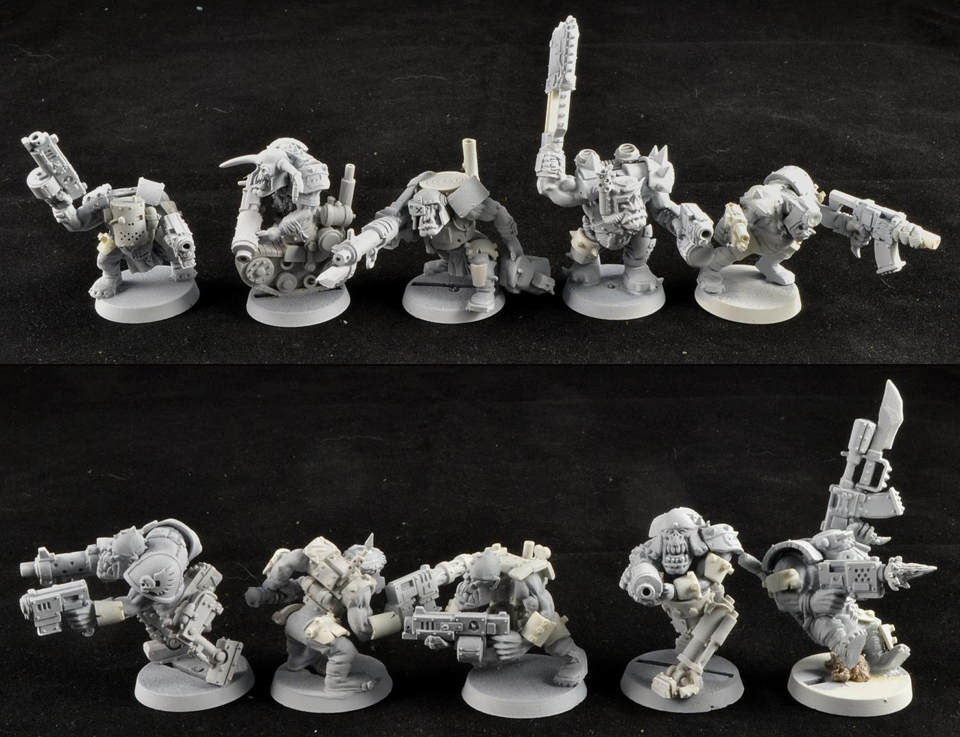 Bad Moons, Cyber Aard Boyz, Orks, Warhammer 40,000, Work In Progress