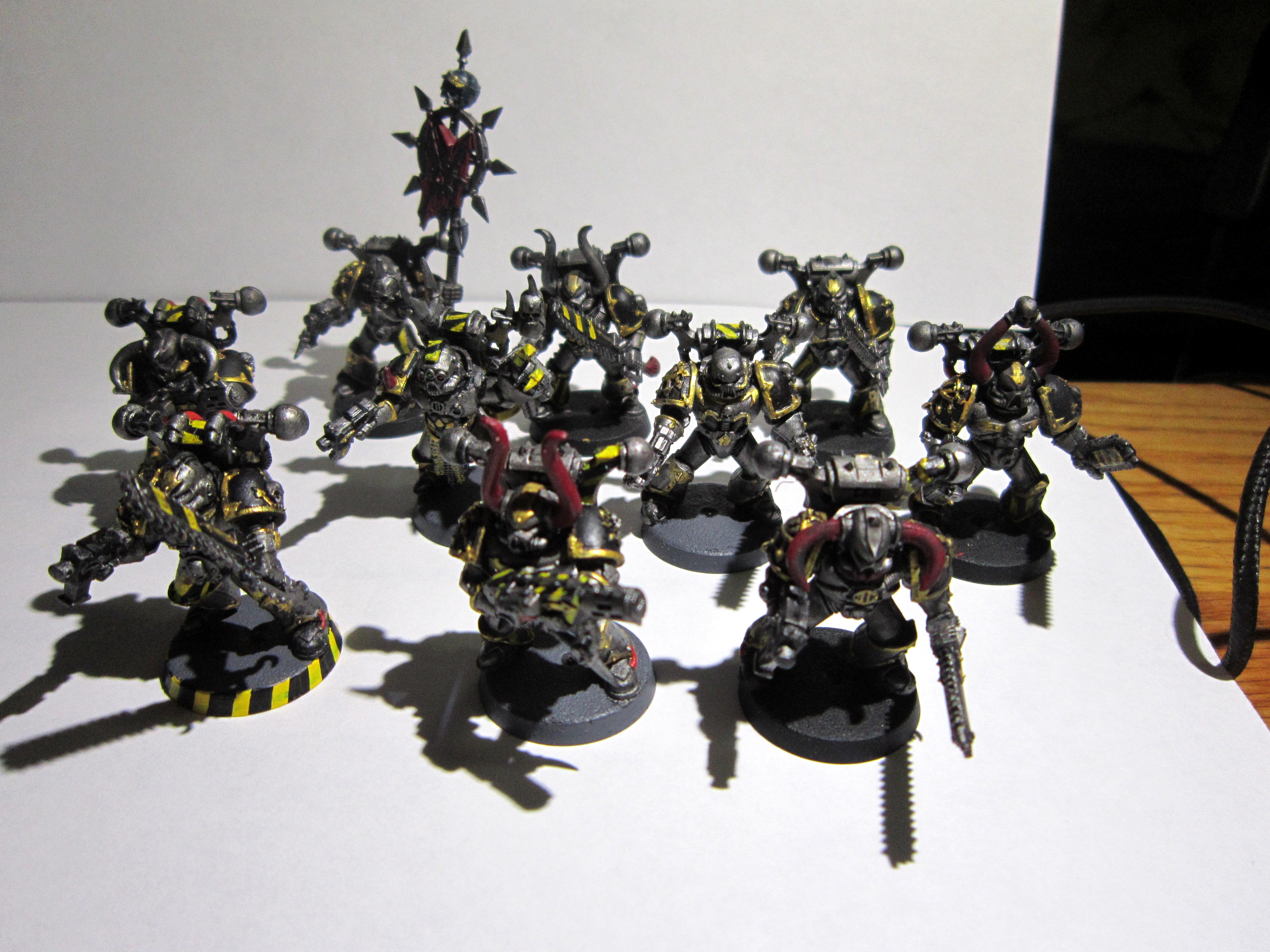 Chaos Space Marines, Iron Warriors, Painted