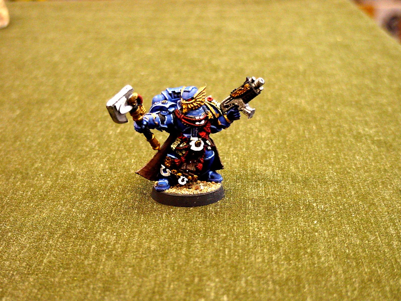 Conversion, Custom, Hard Edge Highlighting, Honor Guard, Power Axe, Space Marines, Ultramarines, Warhammer 40,000