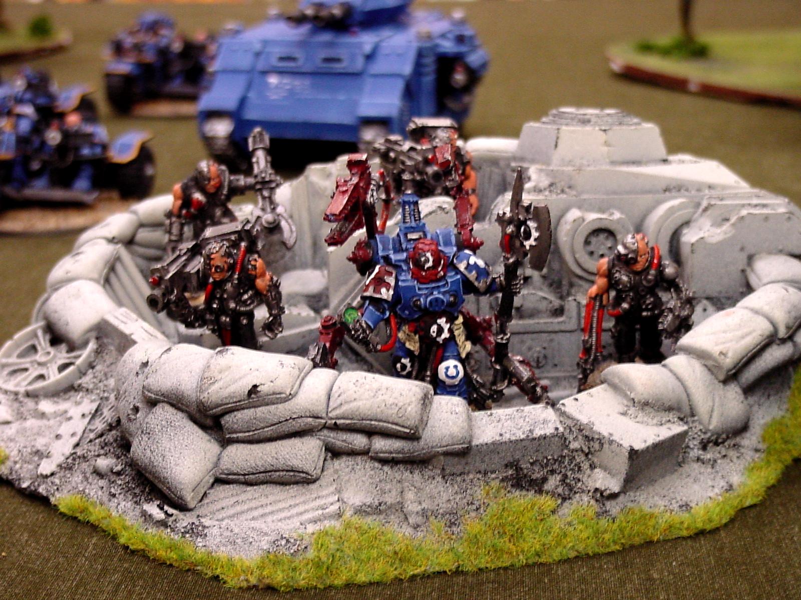 Servitors, Servo Harness, Space Marines, Techmarine, Ultramarines, Warhammer 40,000