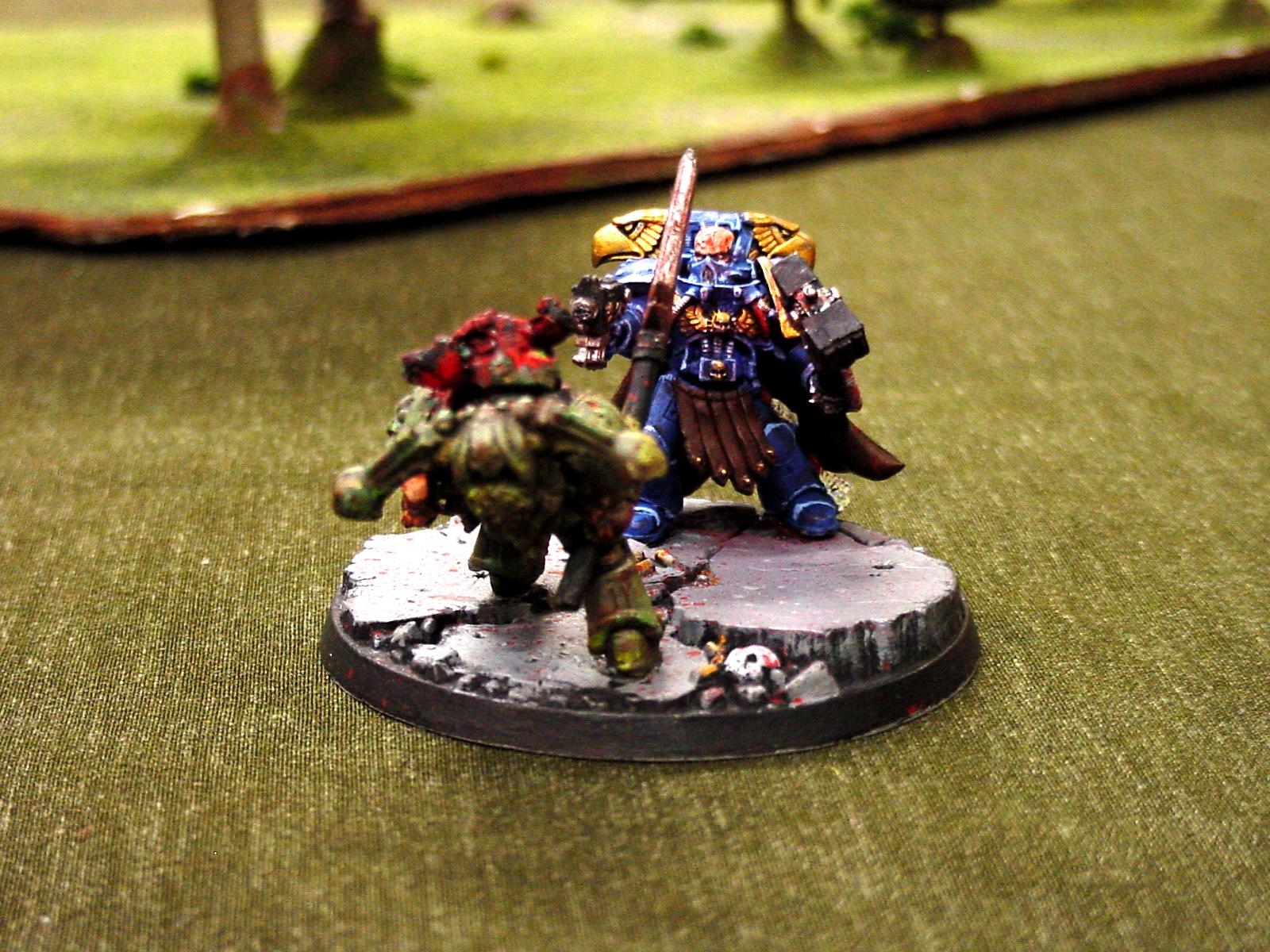 Awesome, Captain, Conversion, Custom, Force Commander, Plague Marines, Space Marines, Ultramarines, Violent, Warhammer 40,000