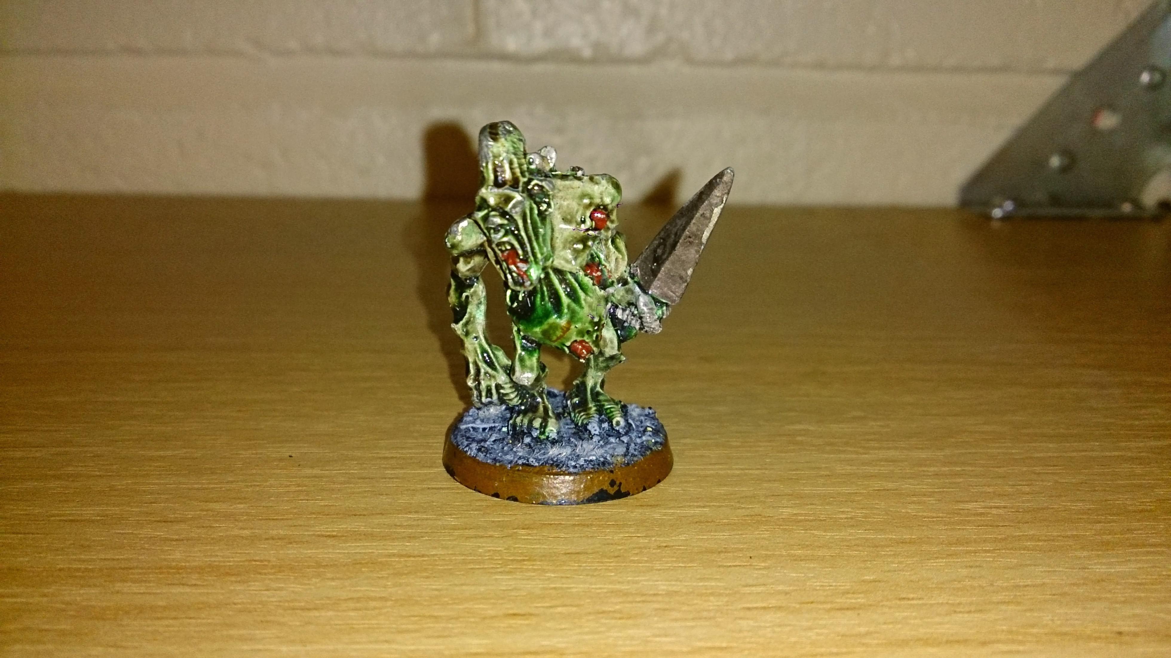 My favourite in the squad, I used brown and green washed over a white base to give that look