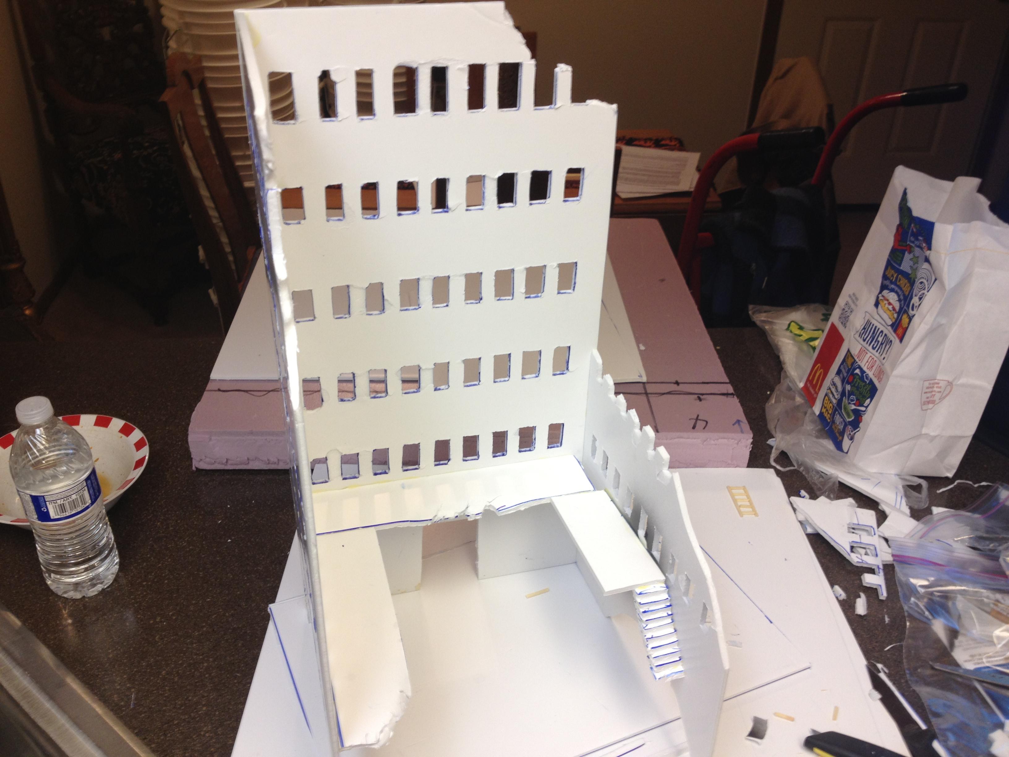 The base outline of my first building. I believe it would be either an administratum building or a hotel type building
