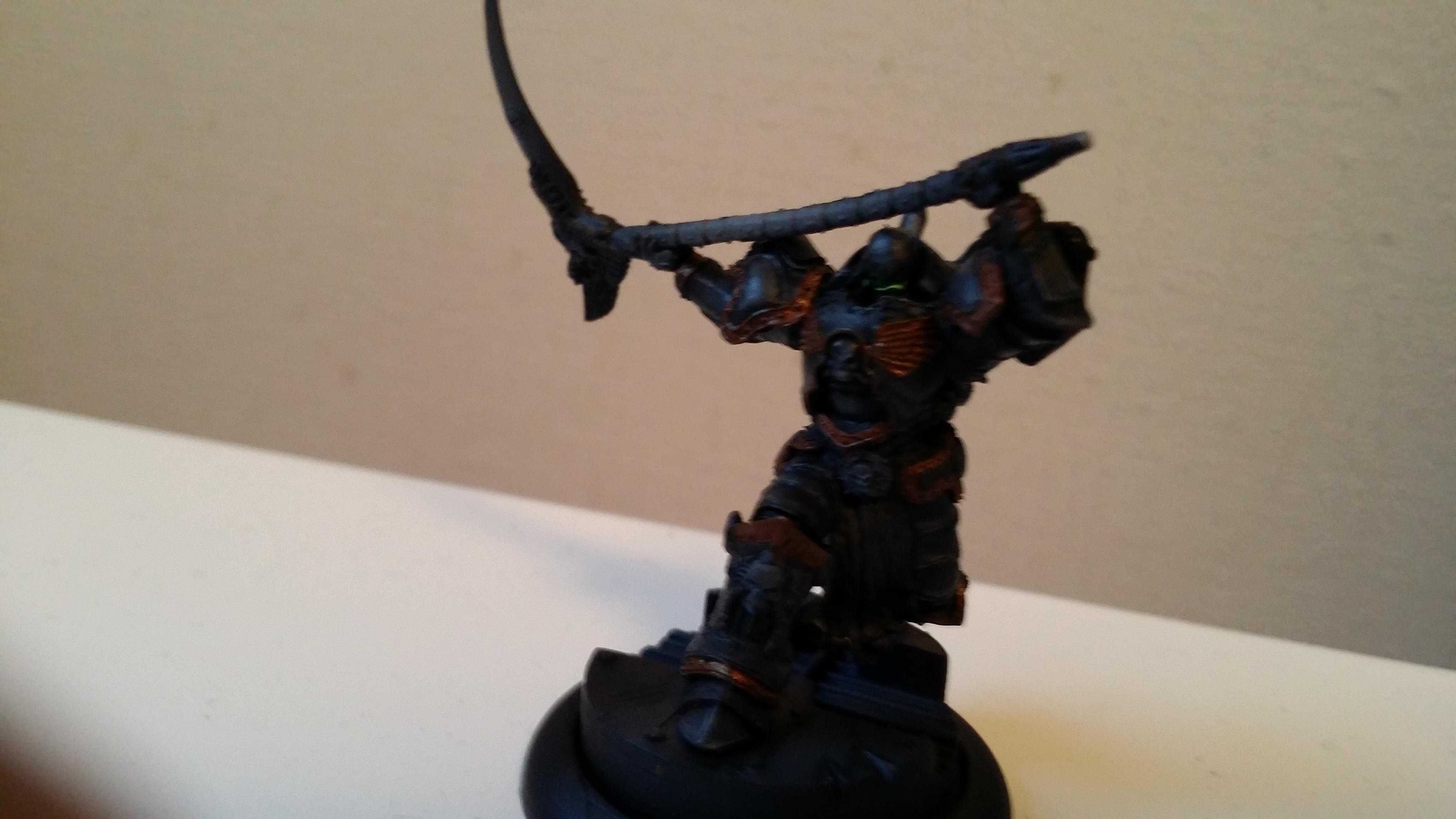 Steam Knight Base coated + Pre Highlighted, It was in bad light so the dark armor doesn't show