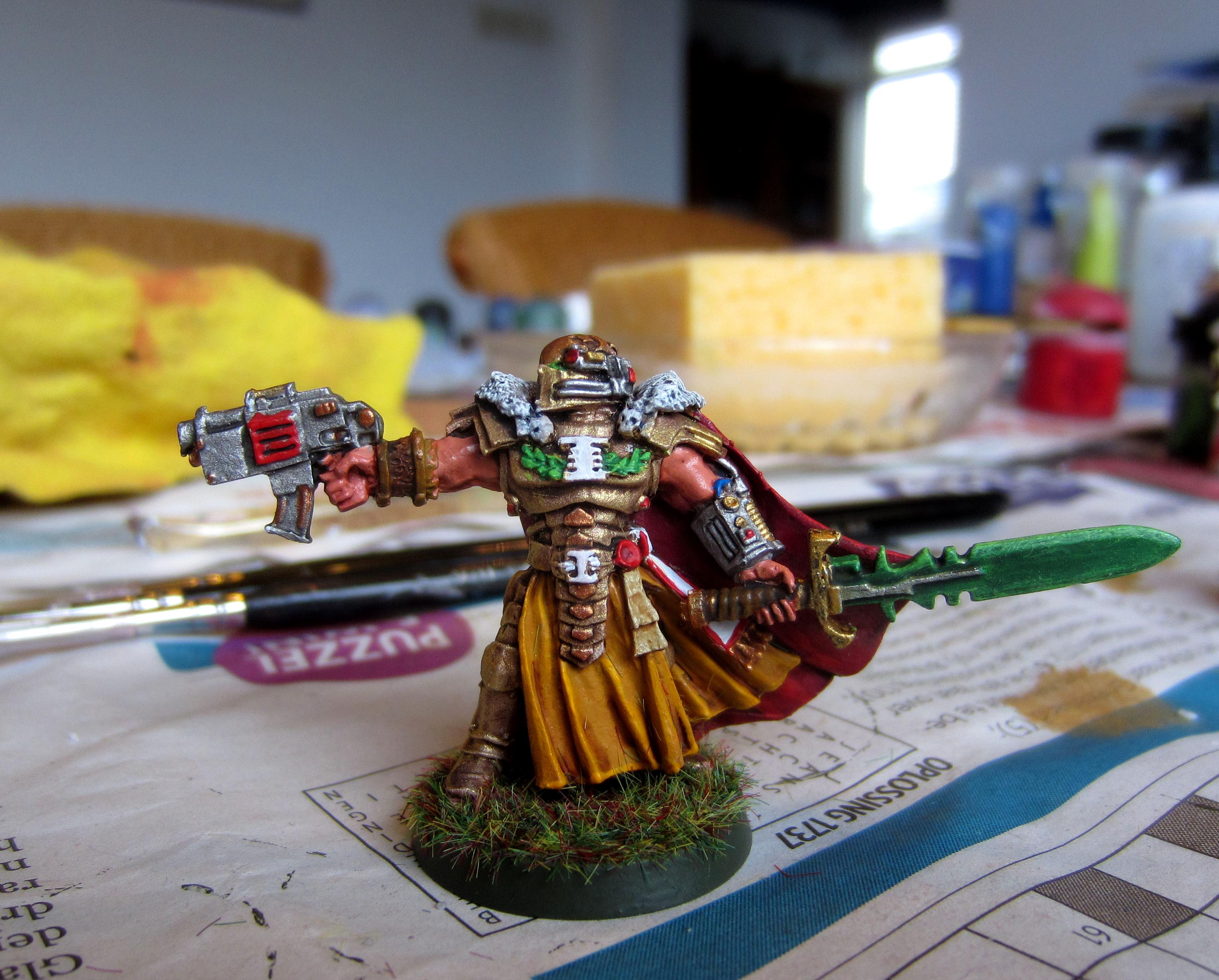 Bolter, Force Sword, Inquisition, Inquisitor, Power Armour, Work In Progress