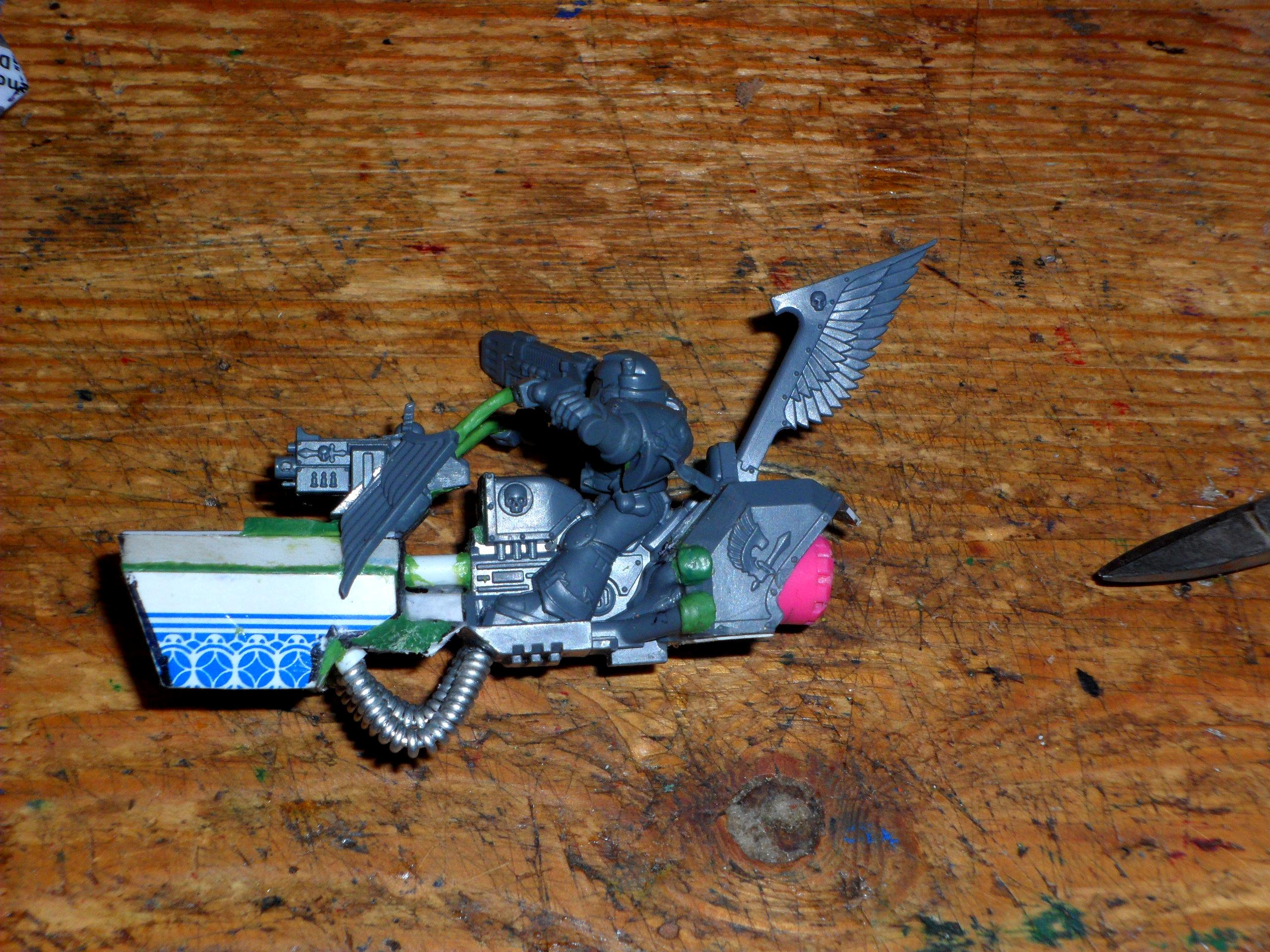 Bike, Conversion, Dark Angels, Jetbike, Ravenwing, Work In Progress