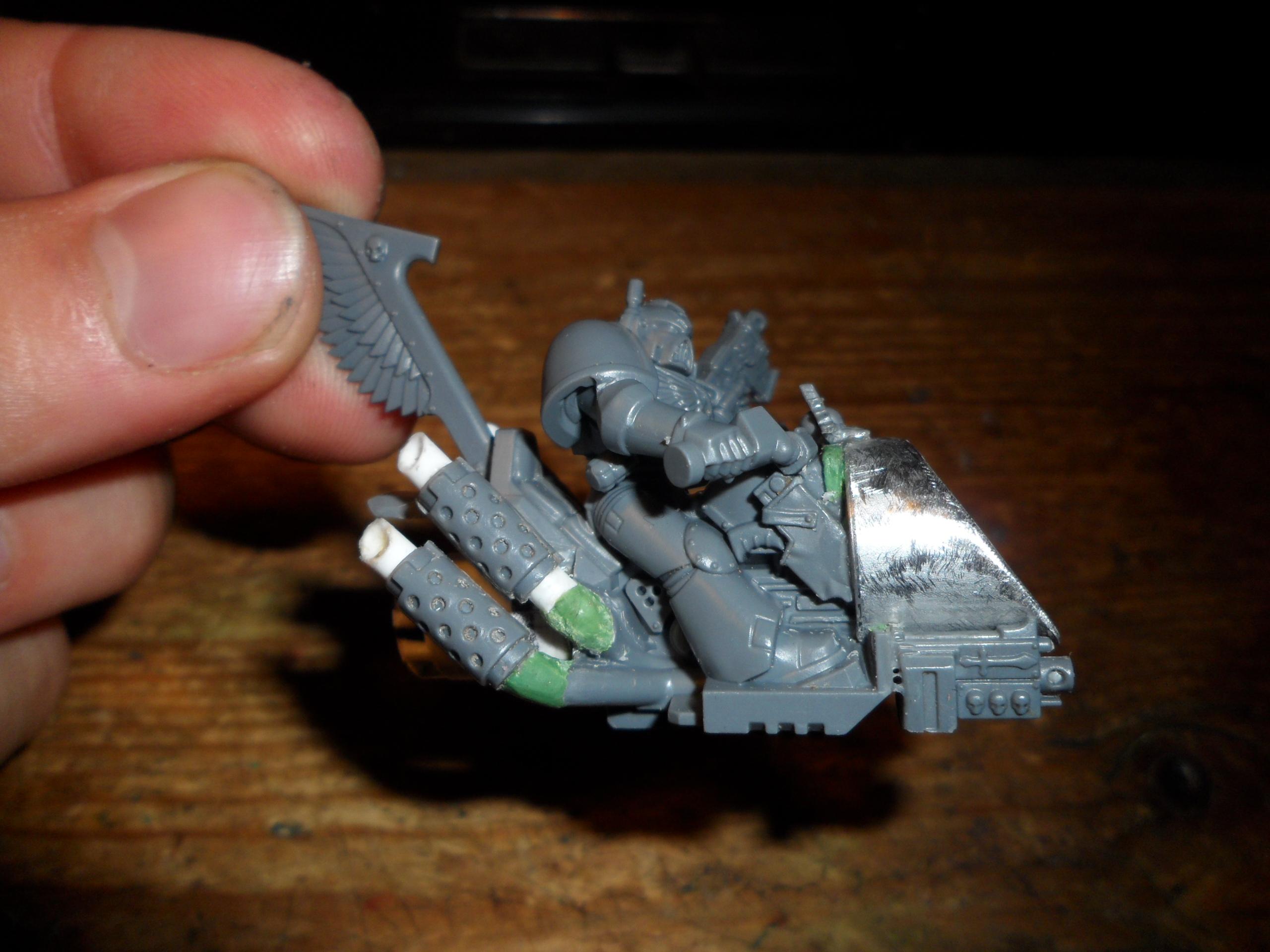 Bike, Conversion, Dark Angels, Jetbike, Ravenwing, Work In Progress