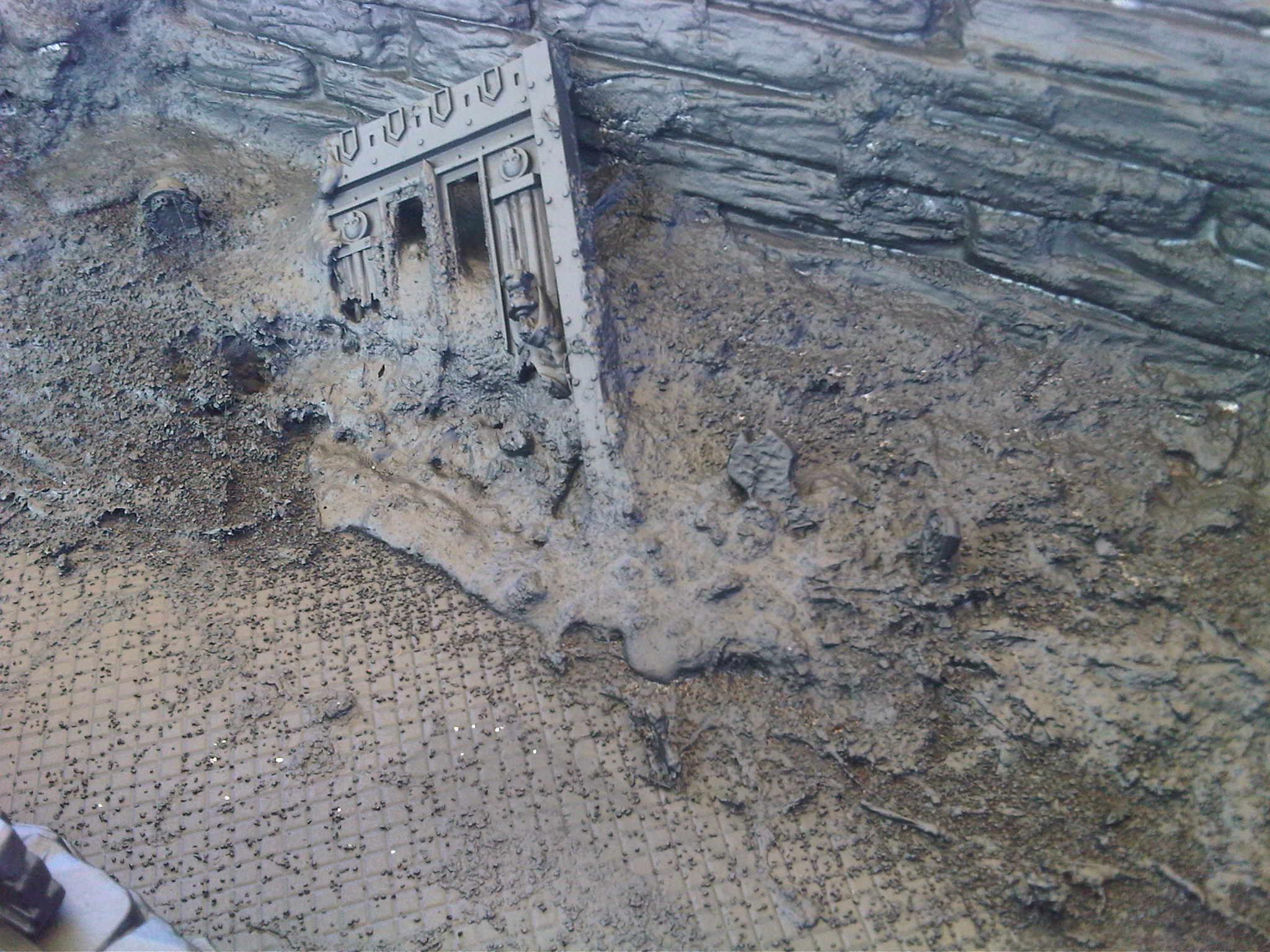 Closeup of some of the detail inside the basement..