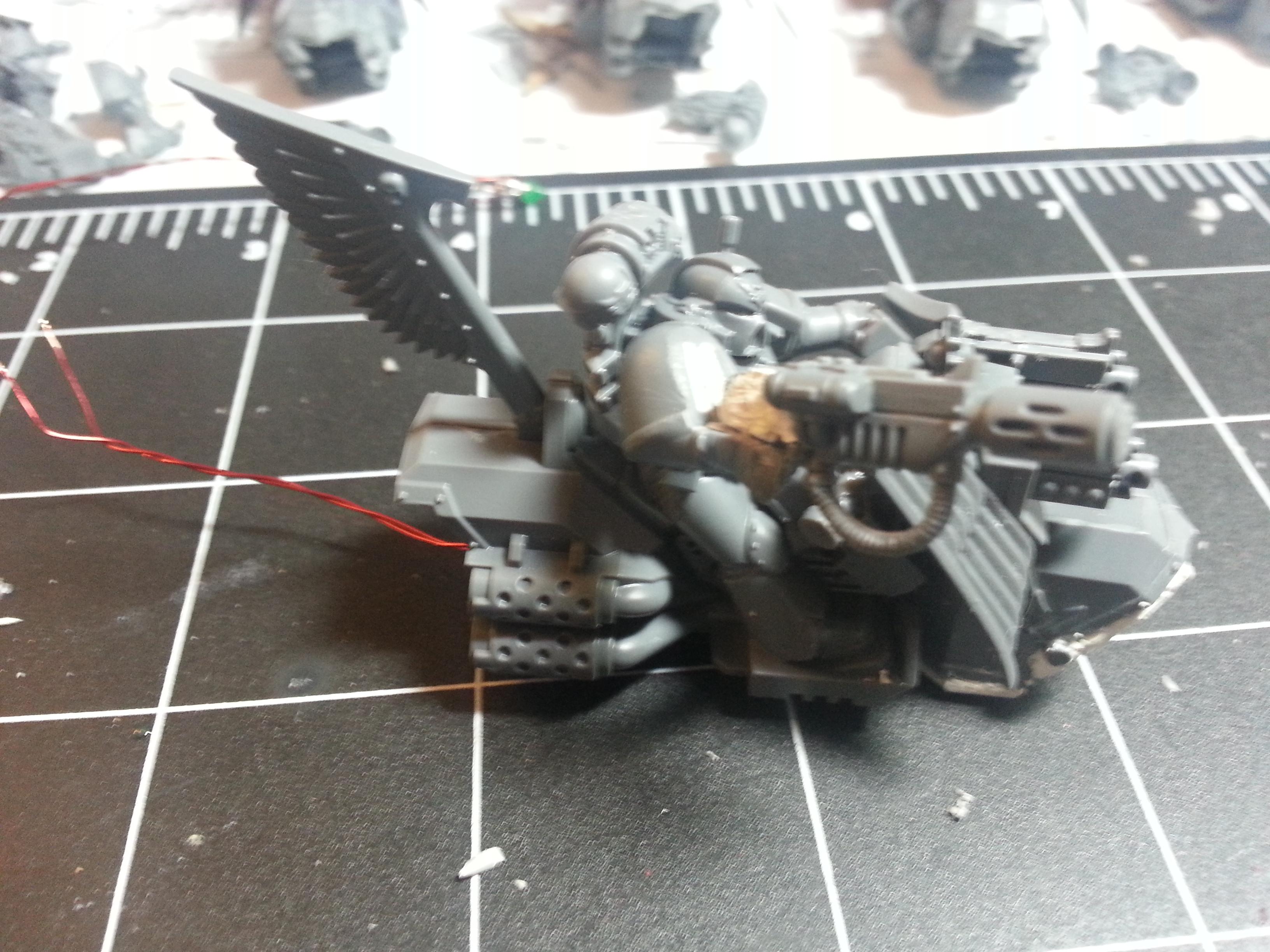 Bike, Hoverbike, LED, Space Marines, Warhammer 40,000, White Scars
