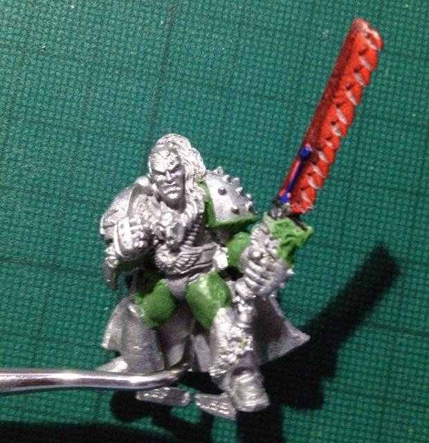 Created new frost blade power sword (please excuse paint, original was too small). Added wolf head sword hilt