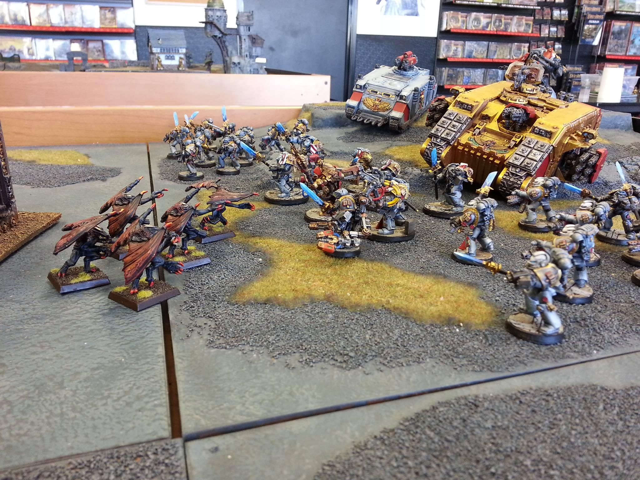 Chaos Daemons, Furies, Grey Knights, Land Raider, Razorback, Space Marines, Warhammer 40,000