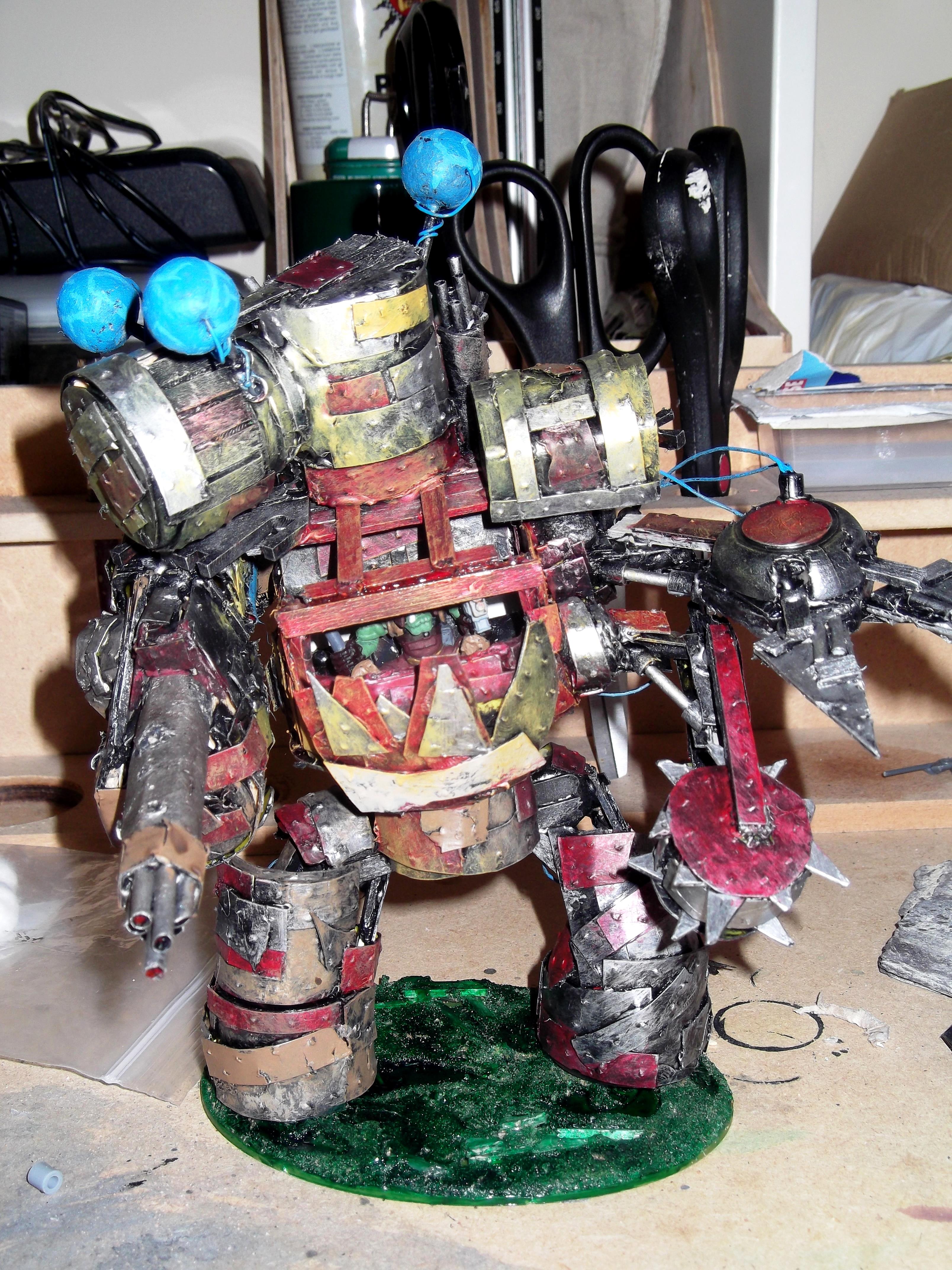 Evil Sunz, Looted, Mega Dread. Deff Dread, Meka Dread, Orks, Painted, Scratch Build, Wagon, Warhammer 40,000