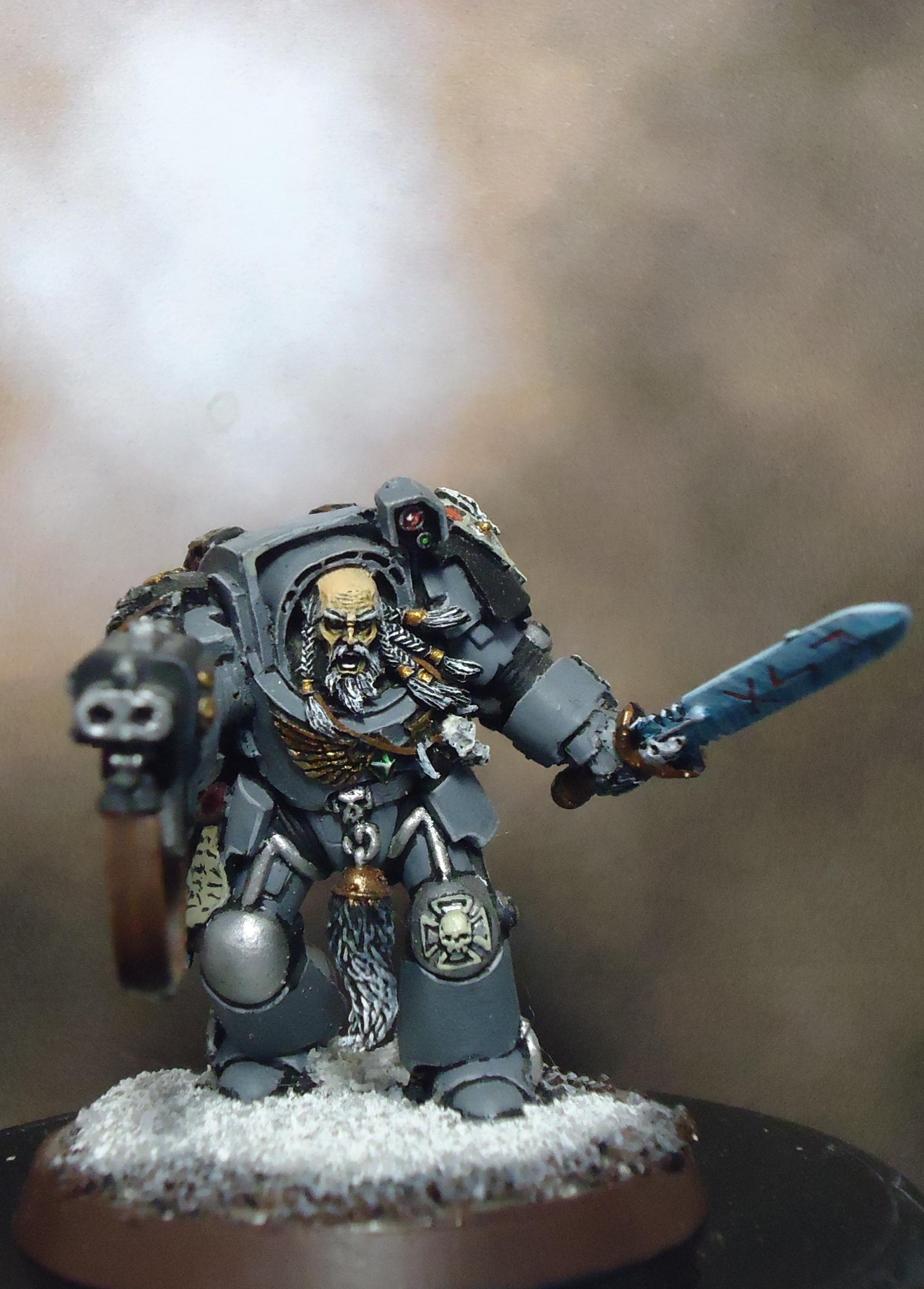 Conversion, Frost Blade, Space Marines, Space Wolves, Terminator Armor, Wolf Lord