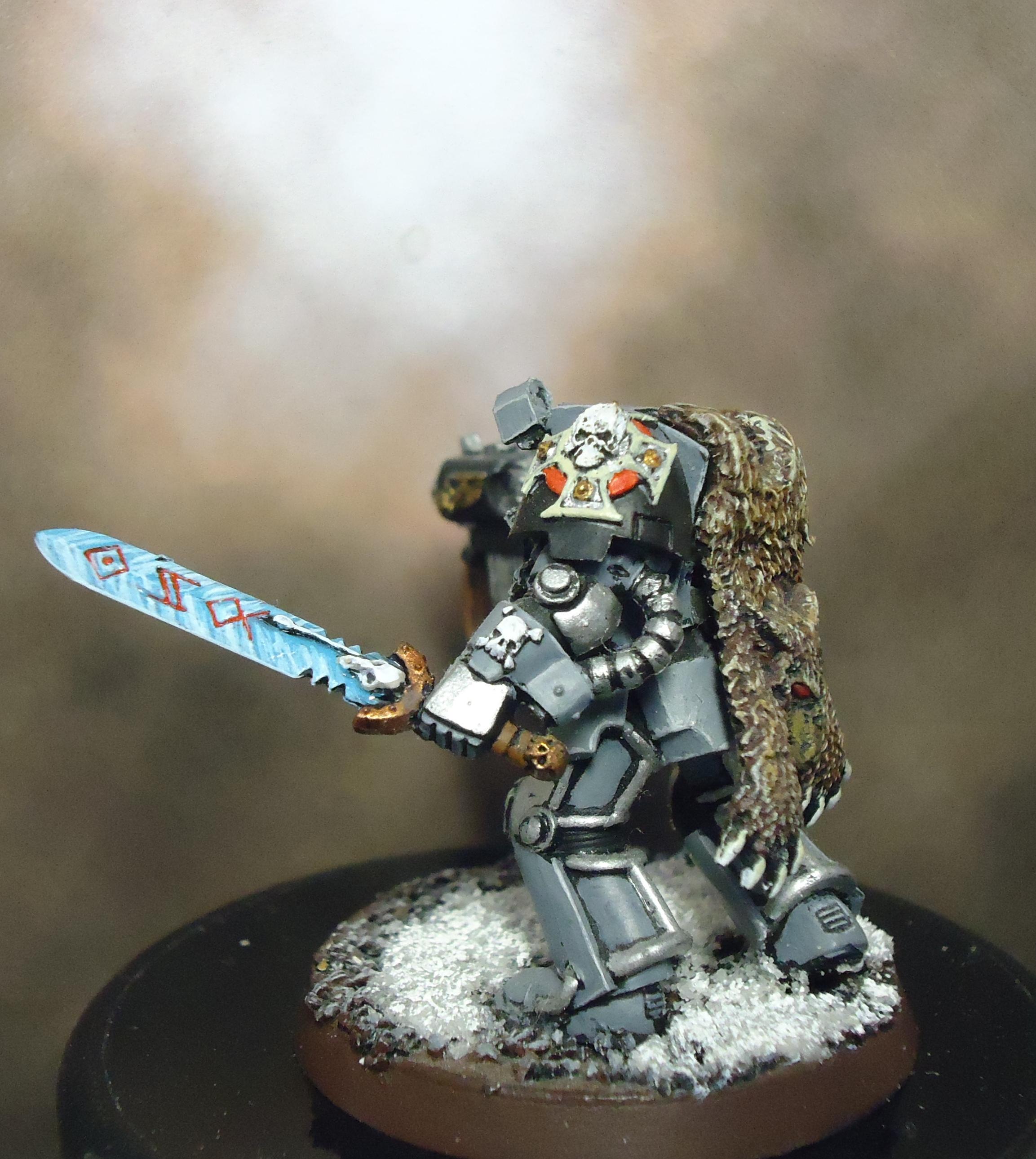 Conversion, Frost Blade, Space Marines, Space Wolves, Terminator Armor, Wolf Lord