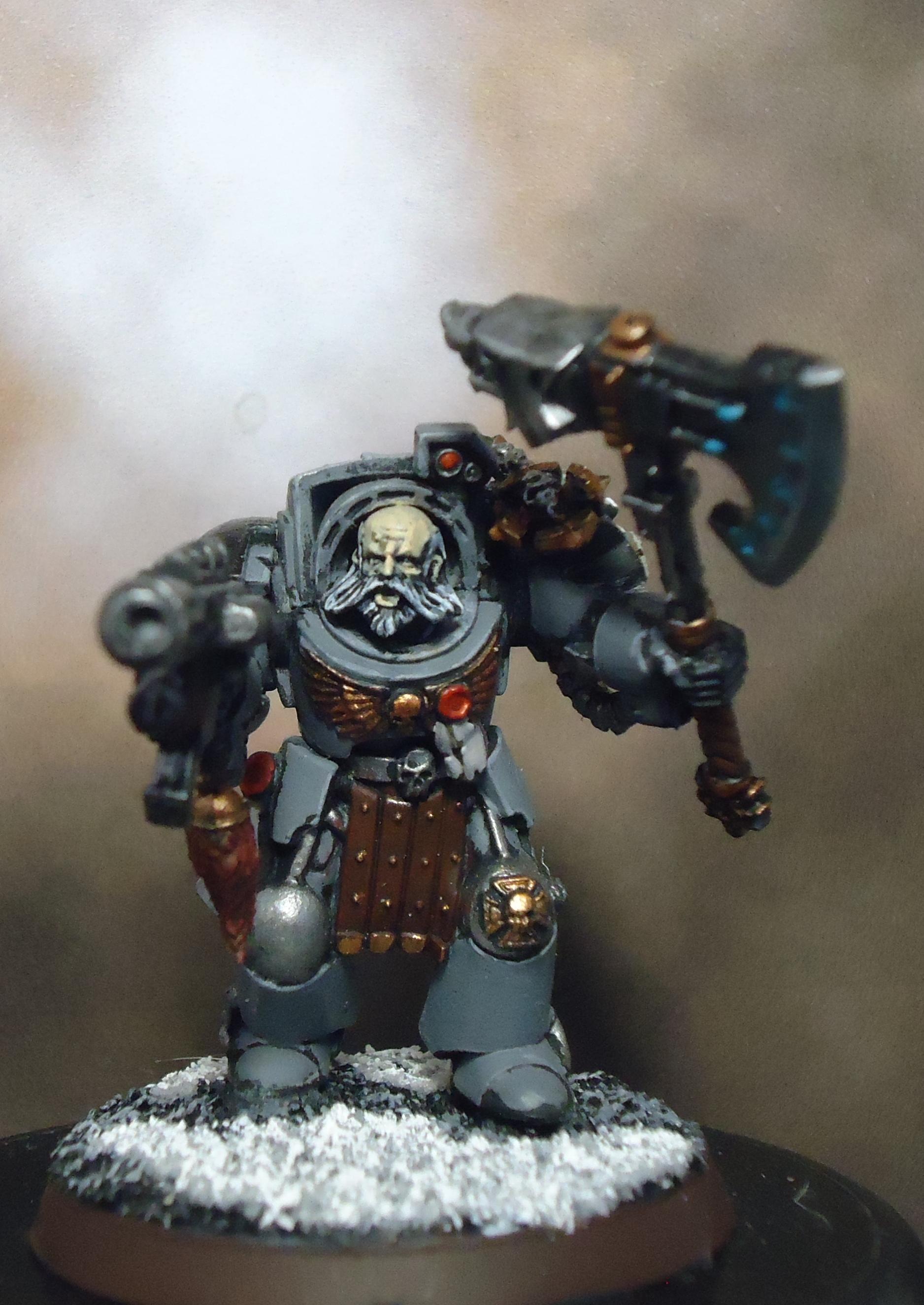 Combi Melta, Conversion, Frost Blade, Space Marines, Space Wolves, Terminator Armor, Wolf Lord