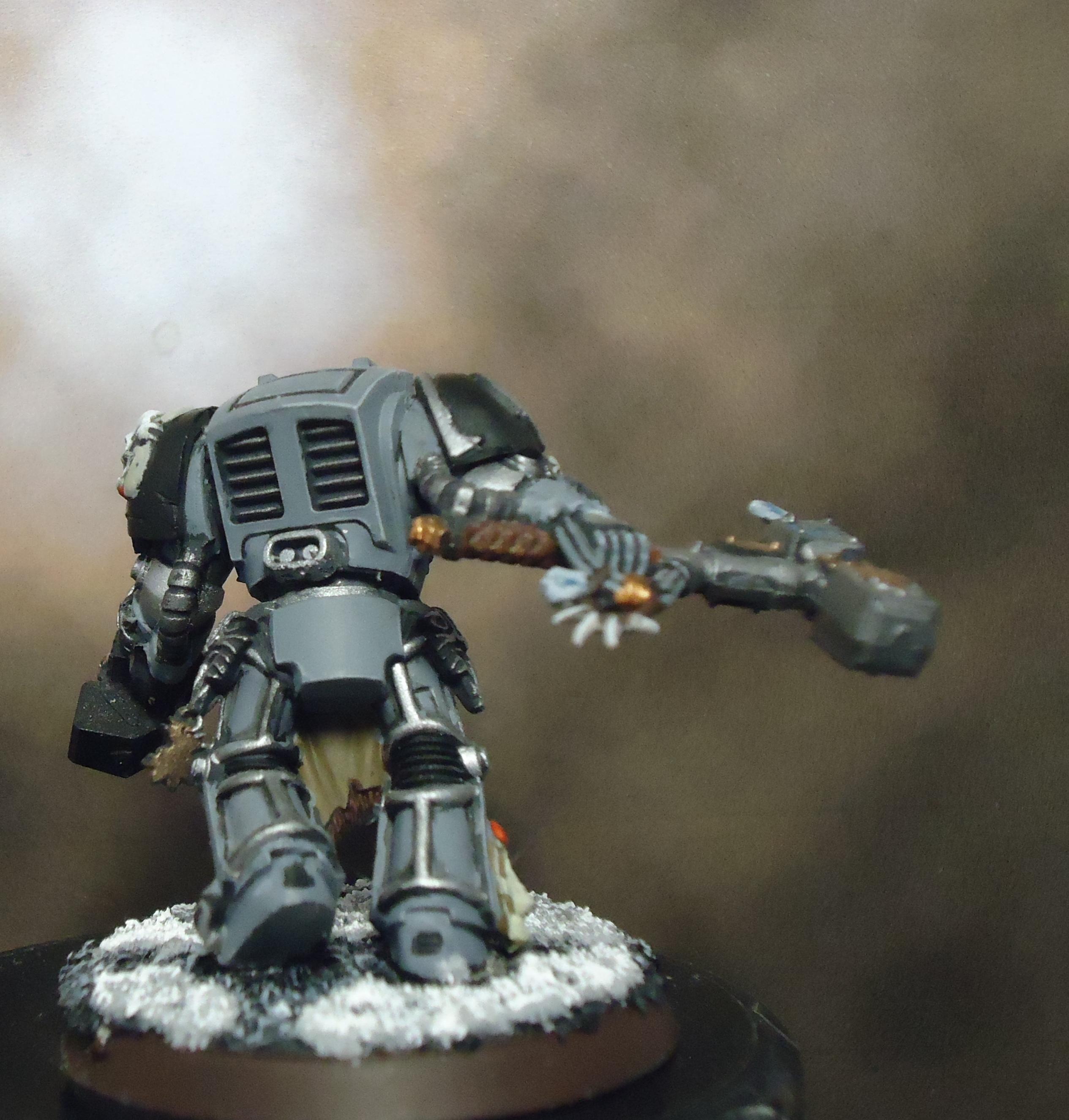 Space Marines, Space Wolves, Terminator Armor, Thunder Hammer, Wolf Guard