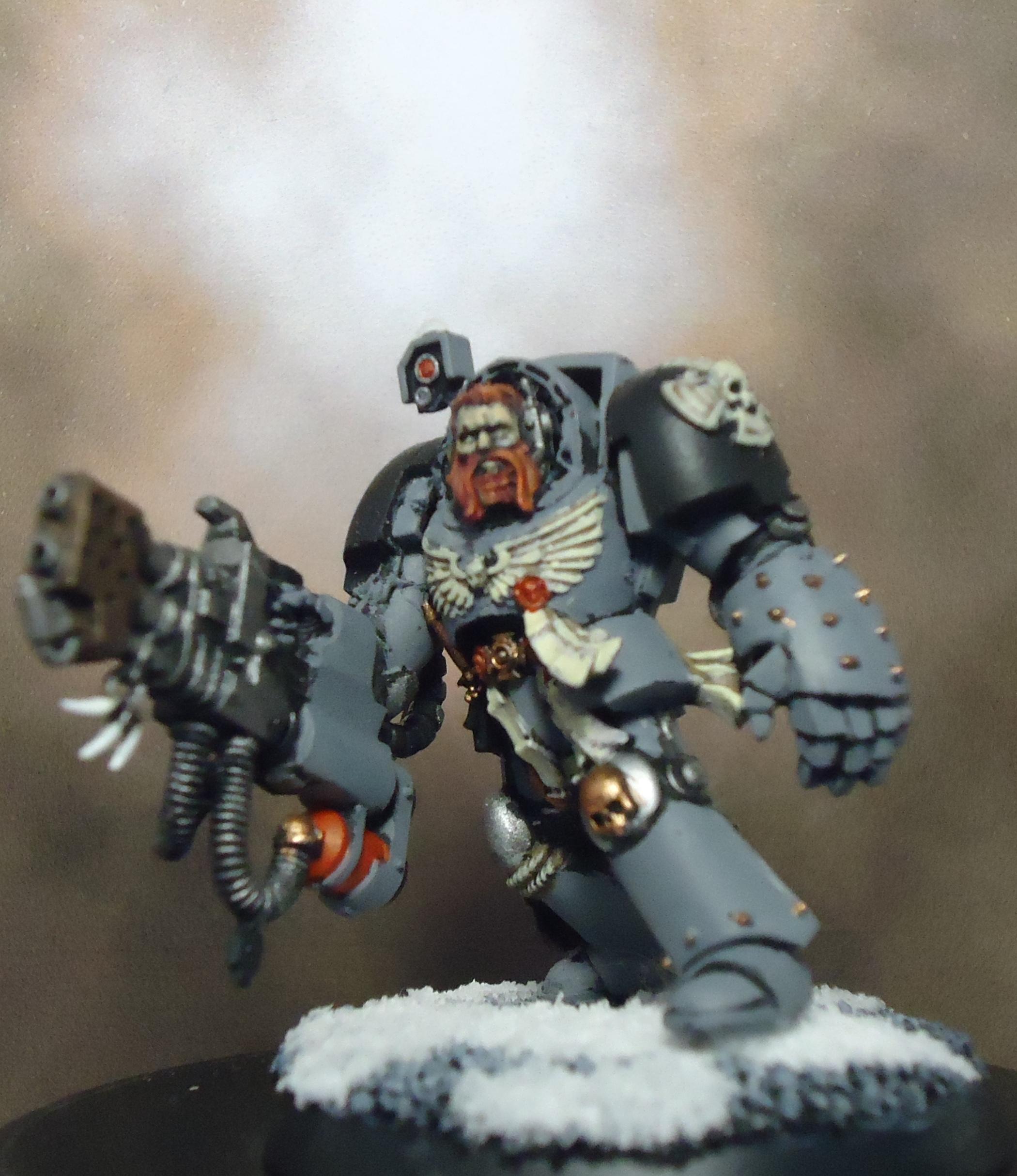 Heavy Flamer, Space Marines, Space Wolves, Terminator Armor, Wolf Guard