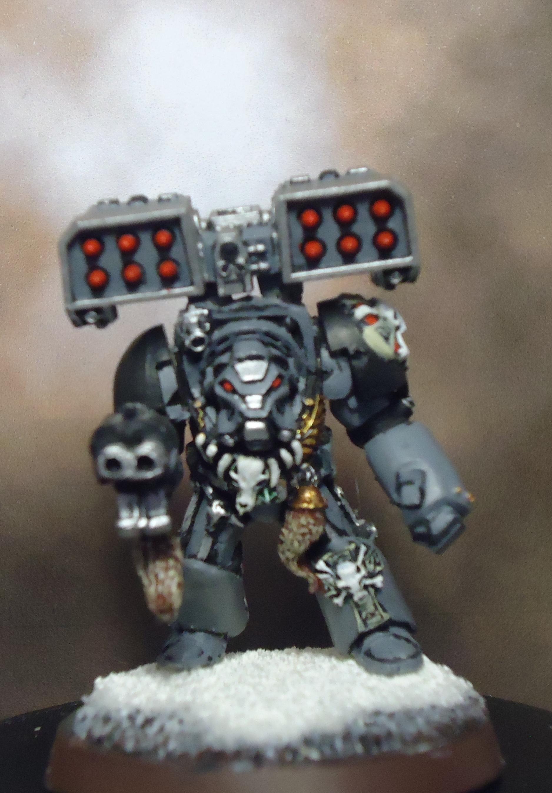 Cyclone Missile Launcher, Space Marines, Space Wolves, Terminator Armor, Wolf Guard