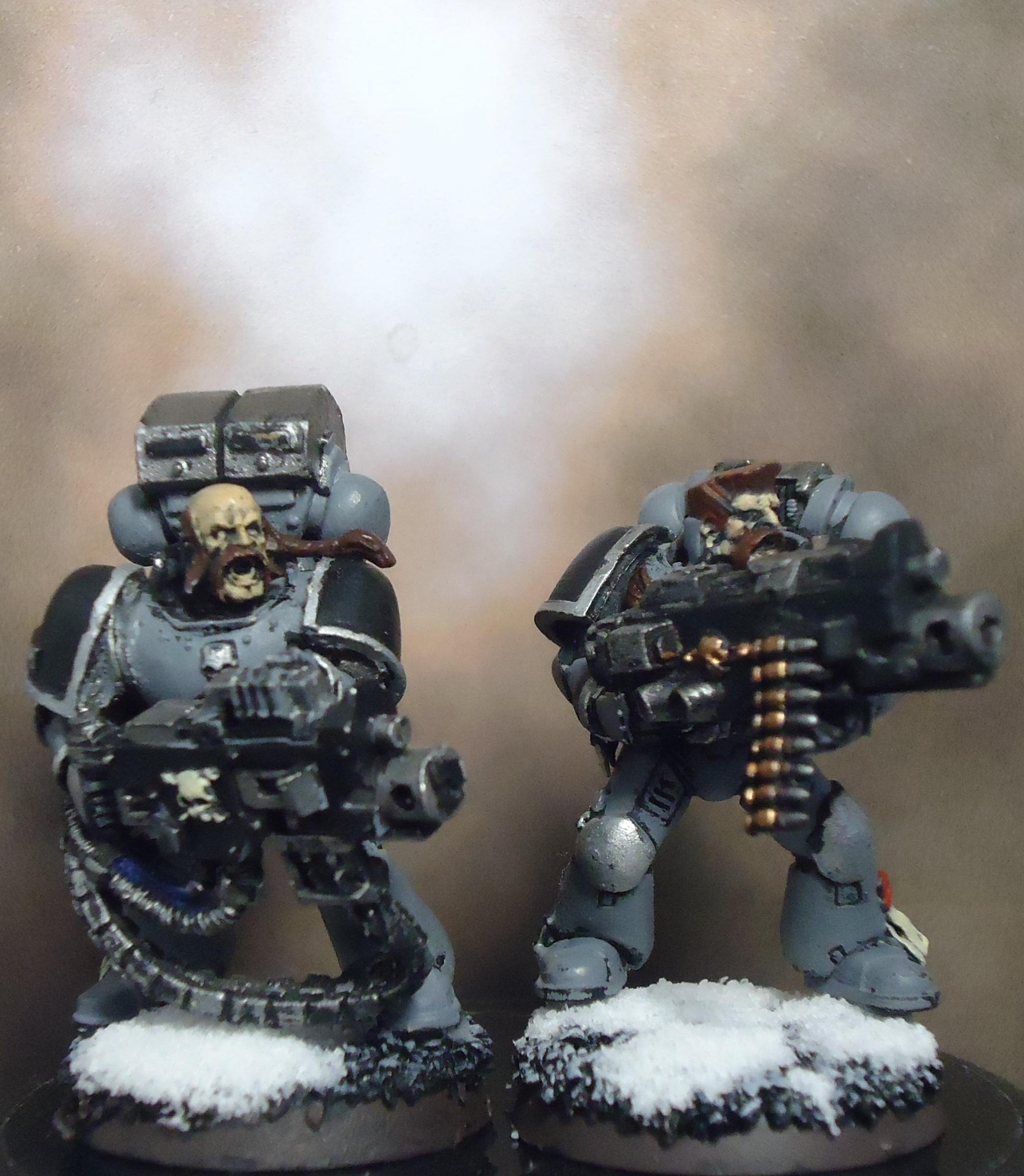 Heavy Bolter, Space Marines, Space Wolves, Terminator Armor, Wolf Guard