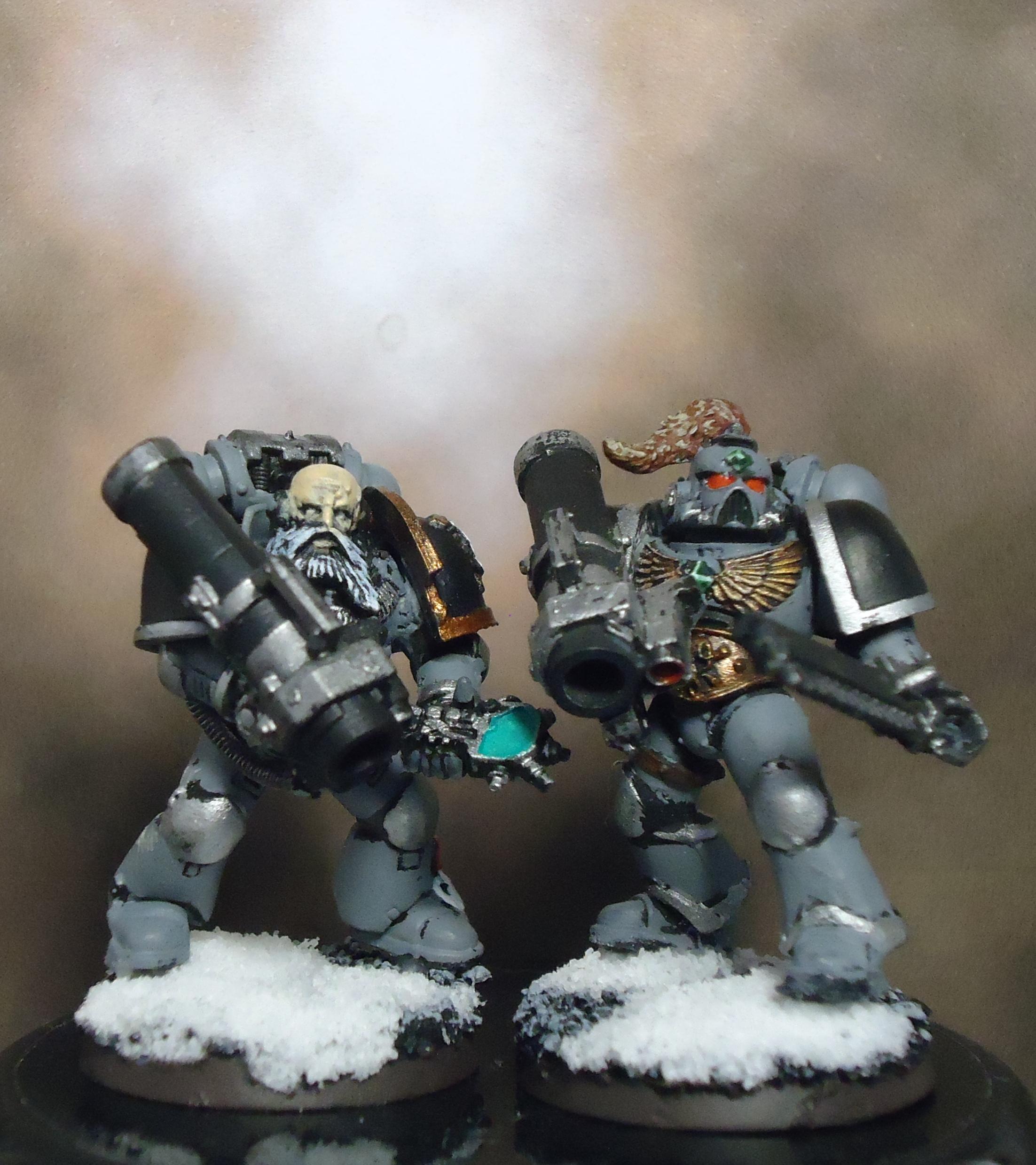 Long Fangs, Missile Launchers, Power Armor, Space Marines, Space Wolves