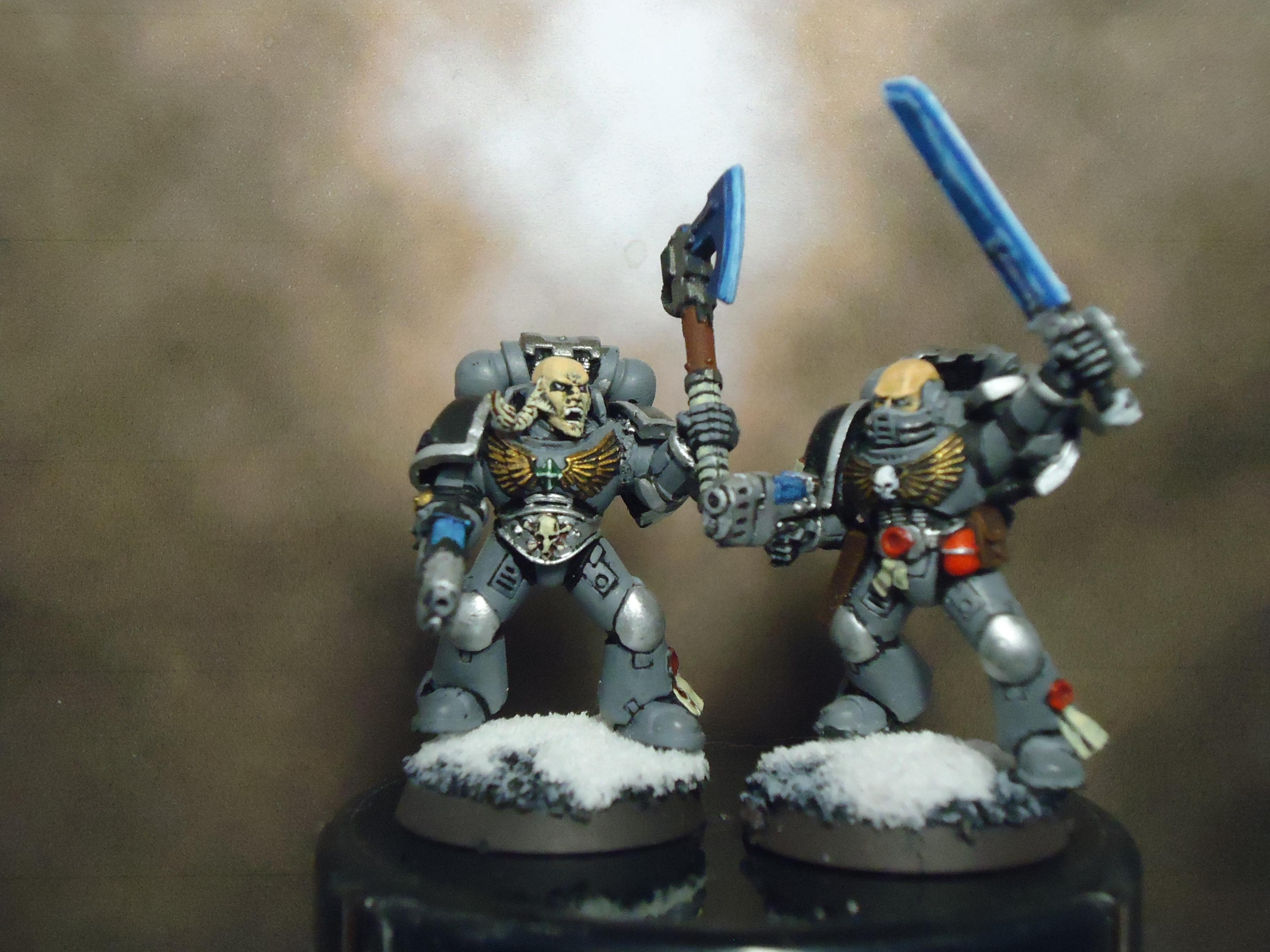 Frost Weapons, Power Armor, Space Marines, Space Wolves, Wolf Guard