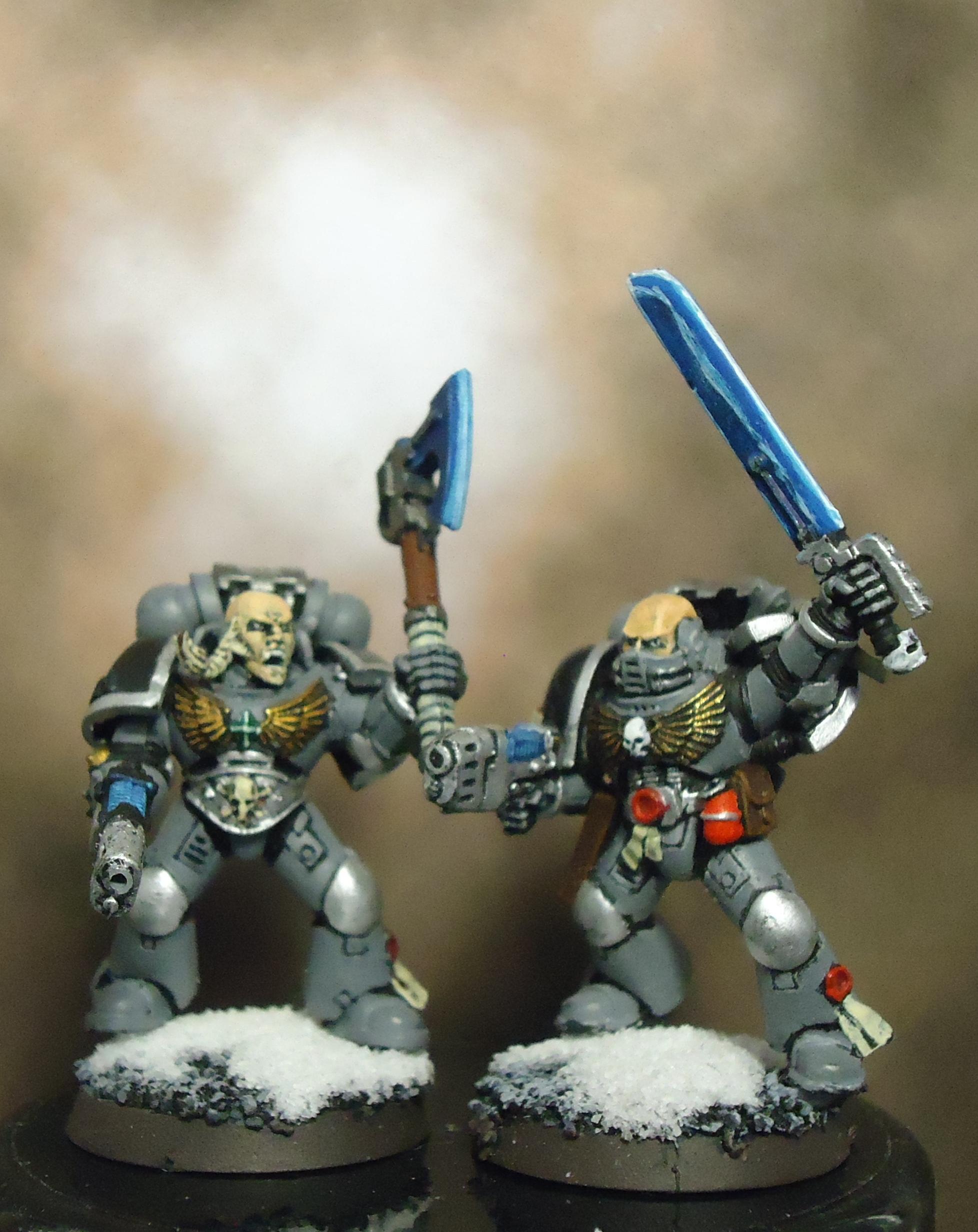 Frost Weapons, Power Armor, Space Marines, Space Wolves, Wolf Guard
