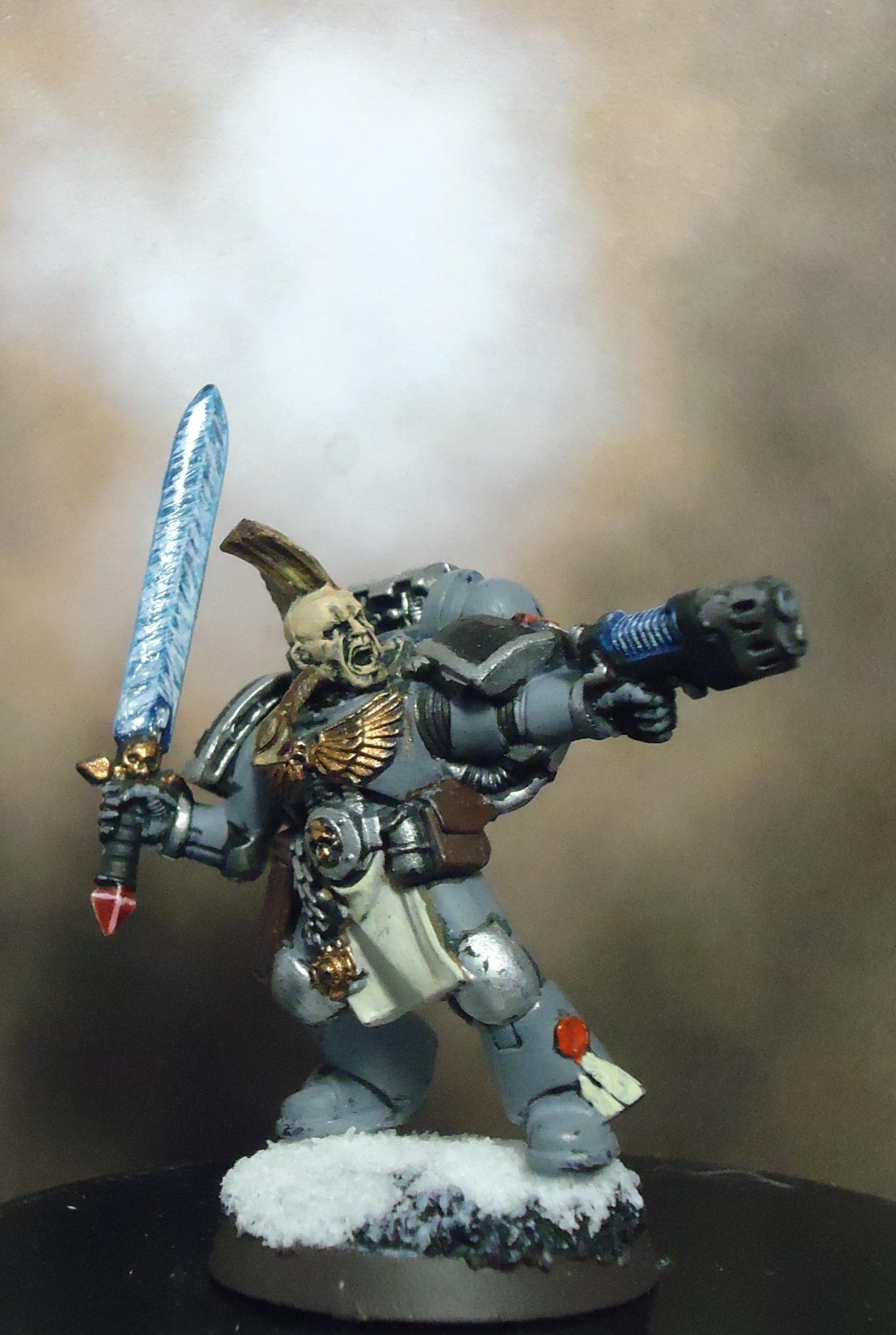 Frost Weapons, Plasma Pistol, Power Armor, Space Marines, Space Wolves, Wolf Guard Battle Leader