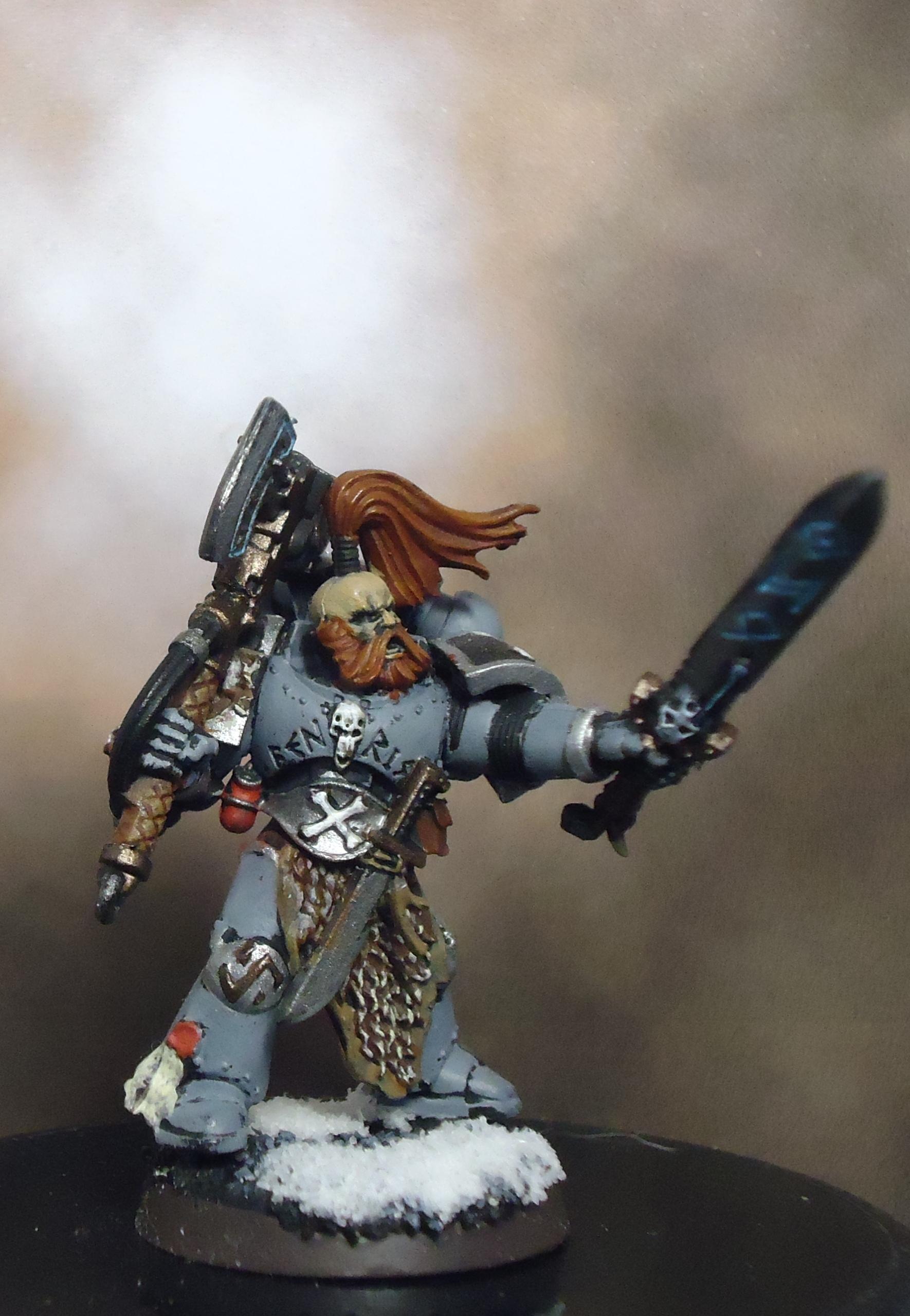 Frost Weapons, Power Armor, Space Marines, Space Wolves, Wolf Guard Battle Leader