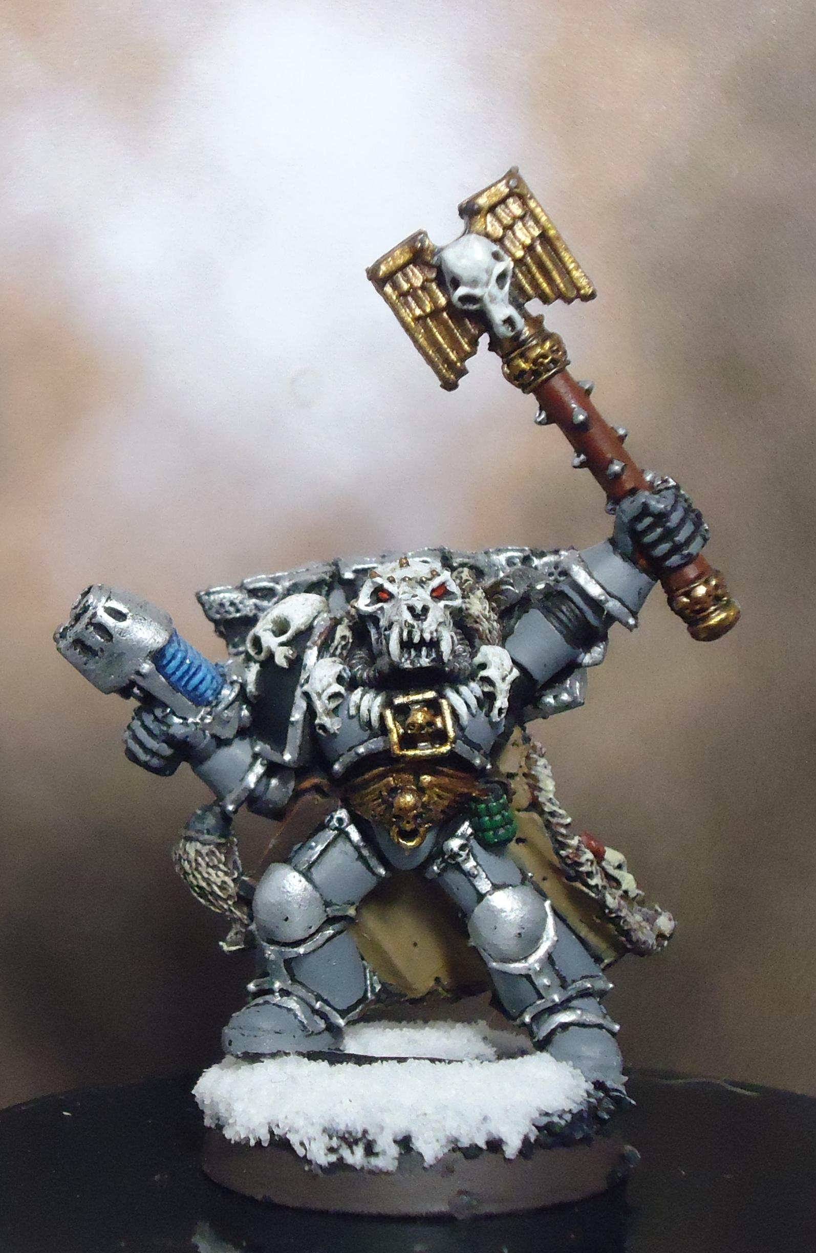 Plasma Pistol, Power Armor, Space Marines, Space Wolves, Ulrik, Wolf Preist