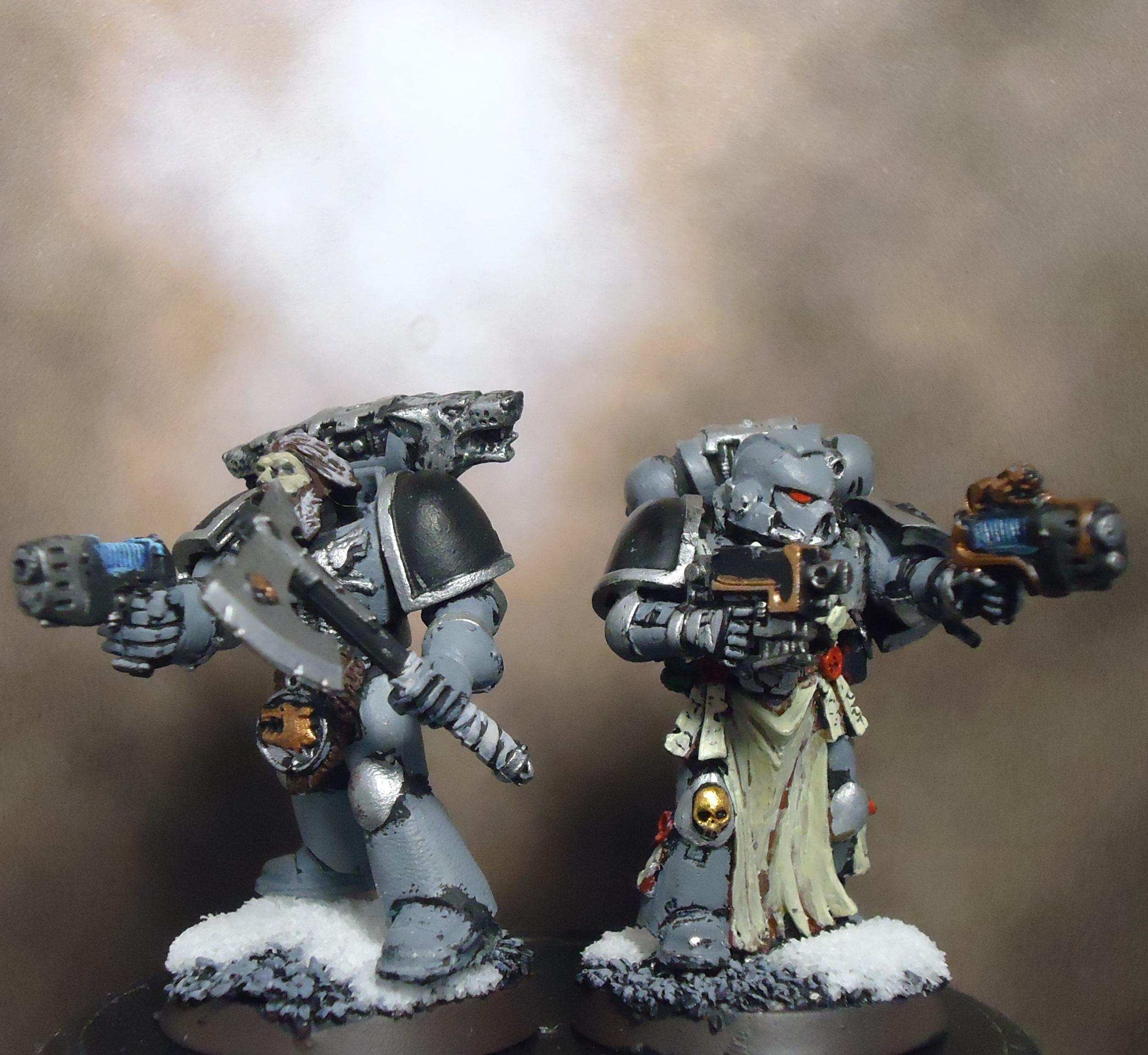 Grey Hunters, Plasma Pistol, Power Armor, Space Marines, Space Wolves