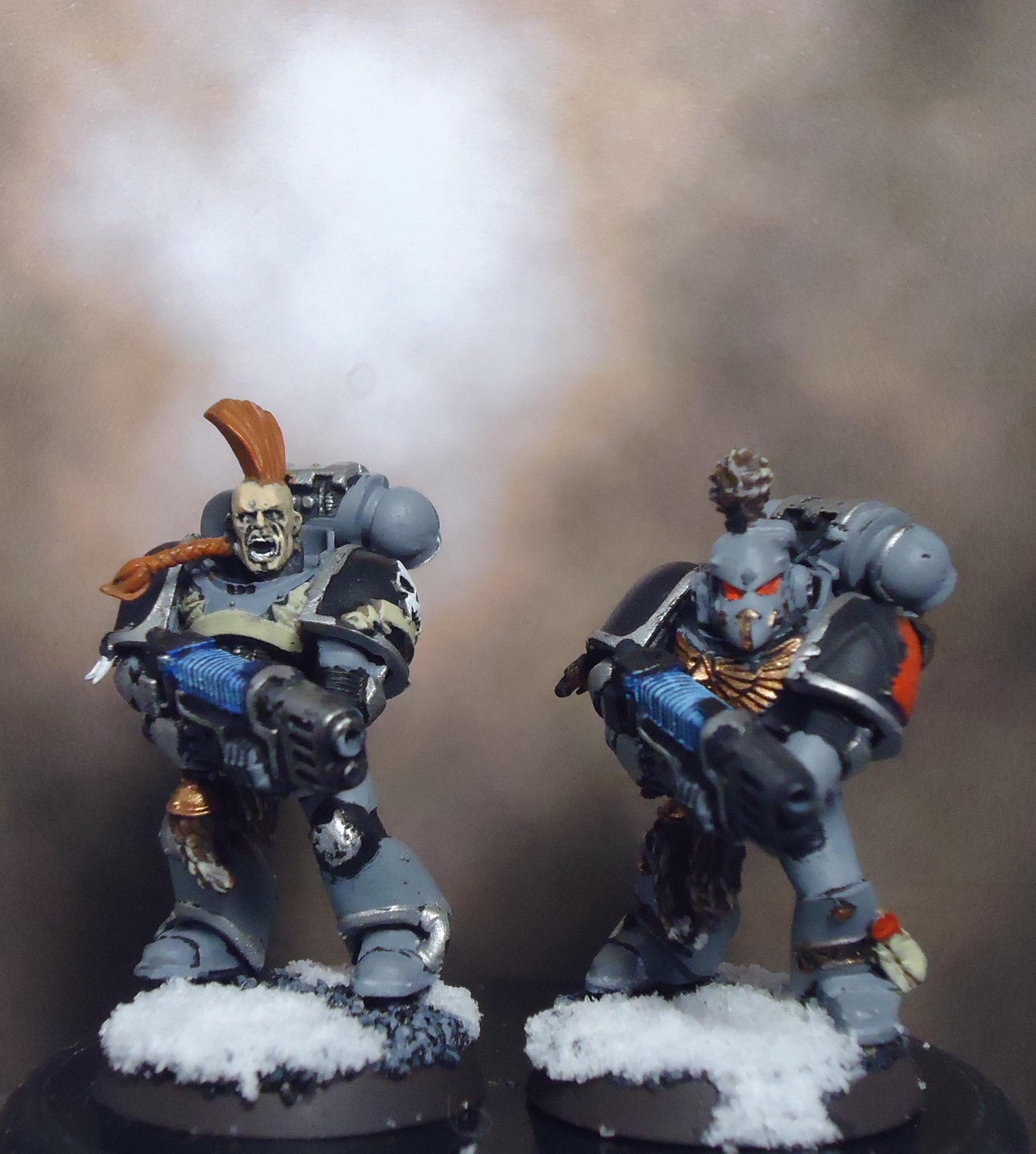 Blood Claws, Plasma Guns, Power Armor, Space Marines, Space Wolves