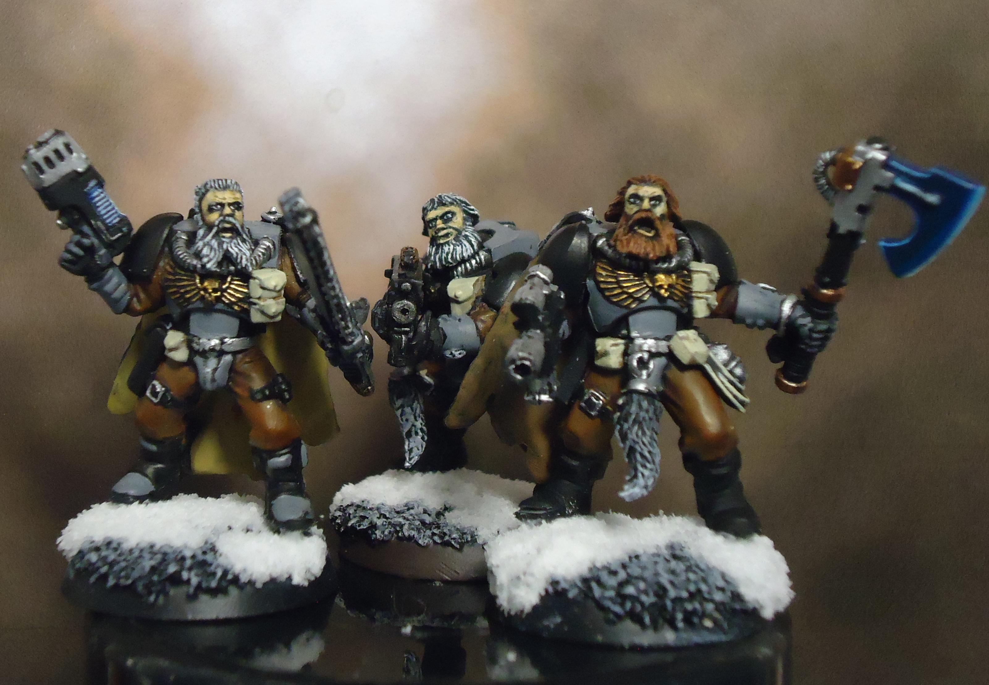 Frost Axe, Plasma Pistols, Power Armor, Space Marines, Space Wolves, Wolf Scouts