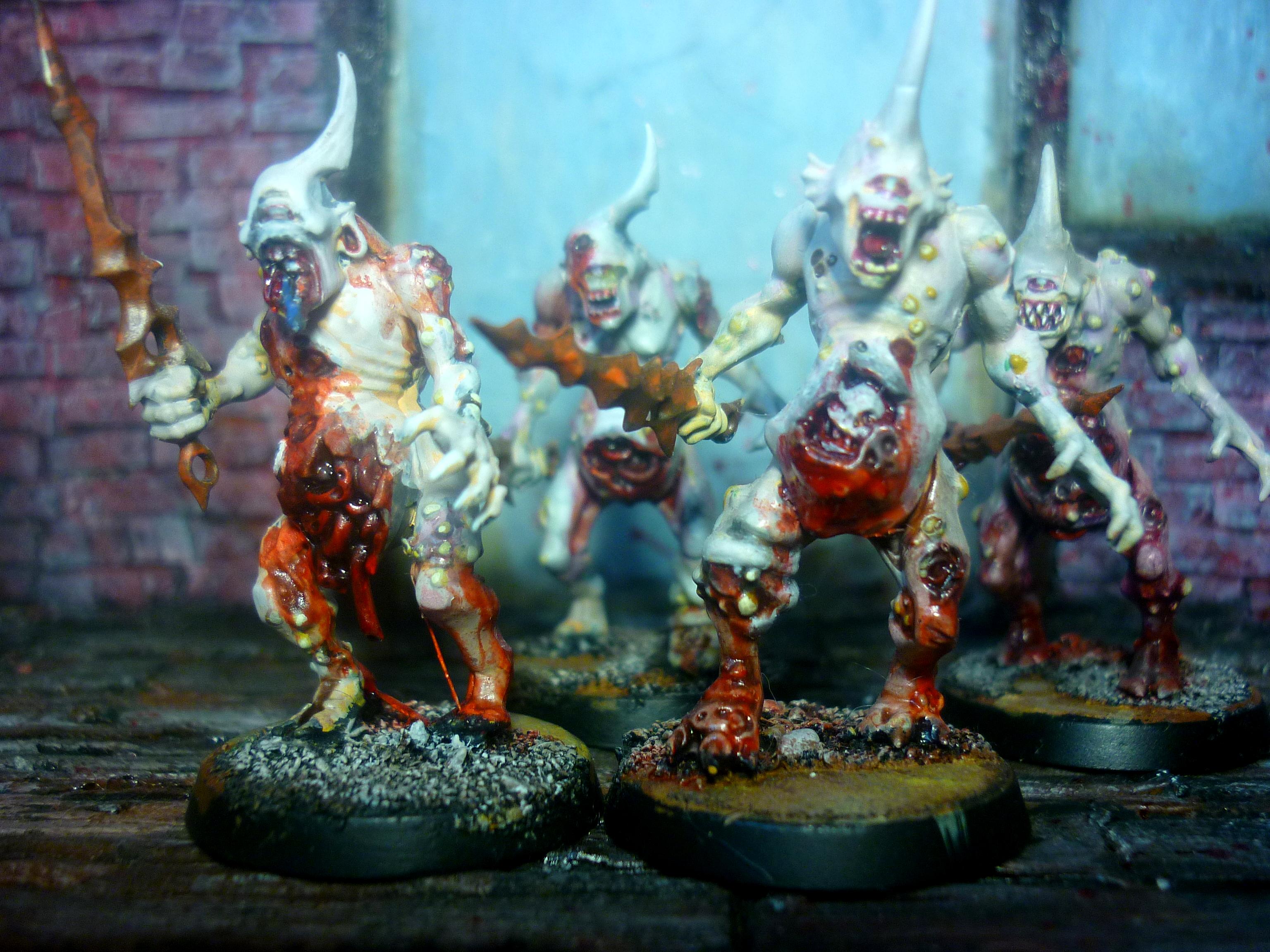 Chaos Daemons, Nurgle, Plaguebearers, Warhammer 40,000