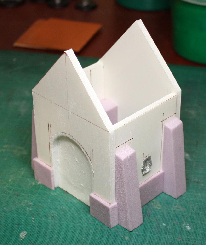 WiP - Chapel - Foam and windows added
