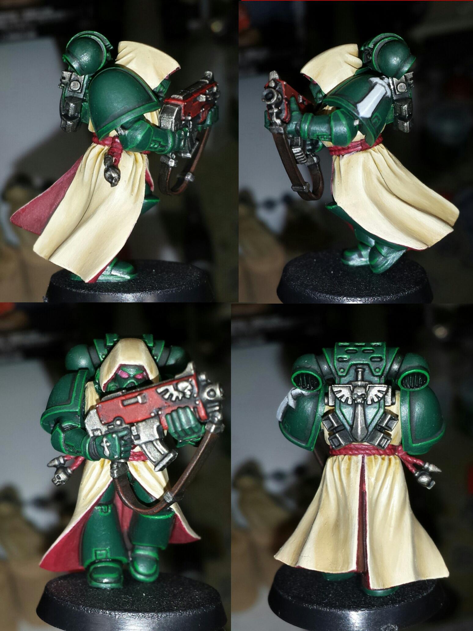 Bolter, Cloak, Dark Angels, Hood, Space Marines, The Unforgiven, Veteran