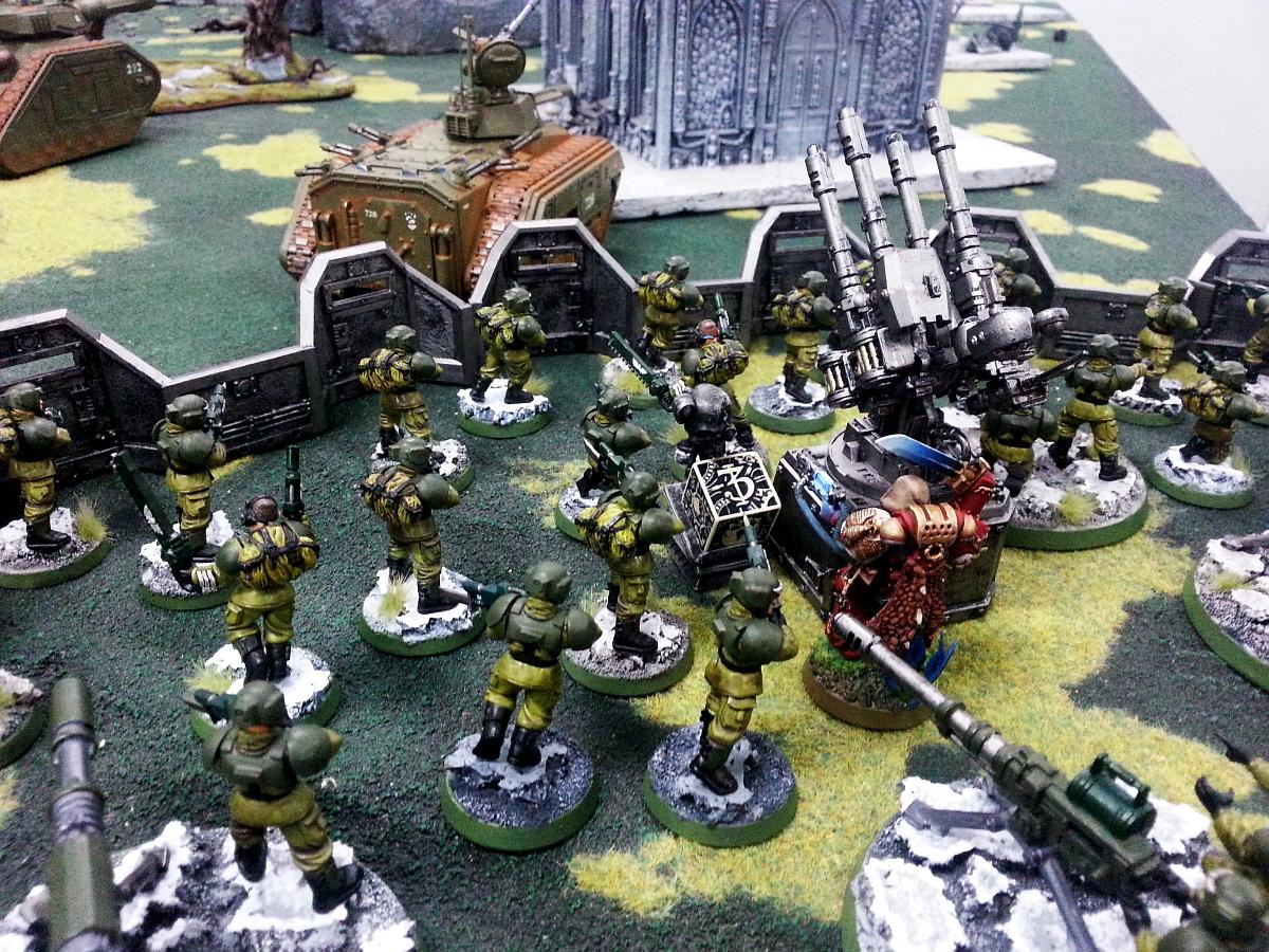 Cadians, Imperial Guard, Space Marines, Ultramarines