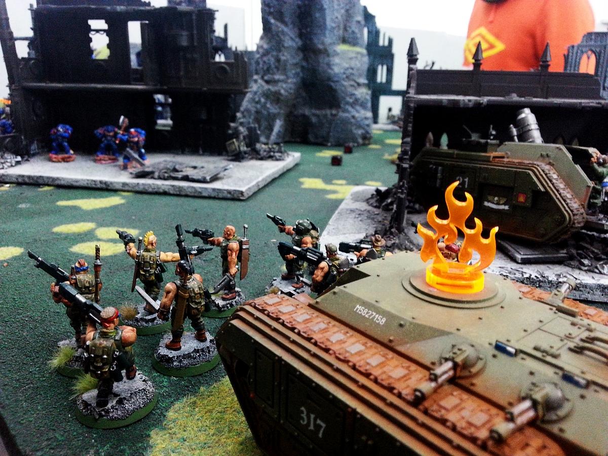 Cadians, Imperial Guard, Space Marines, Ultramarines