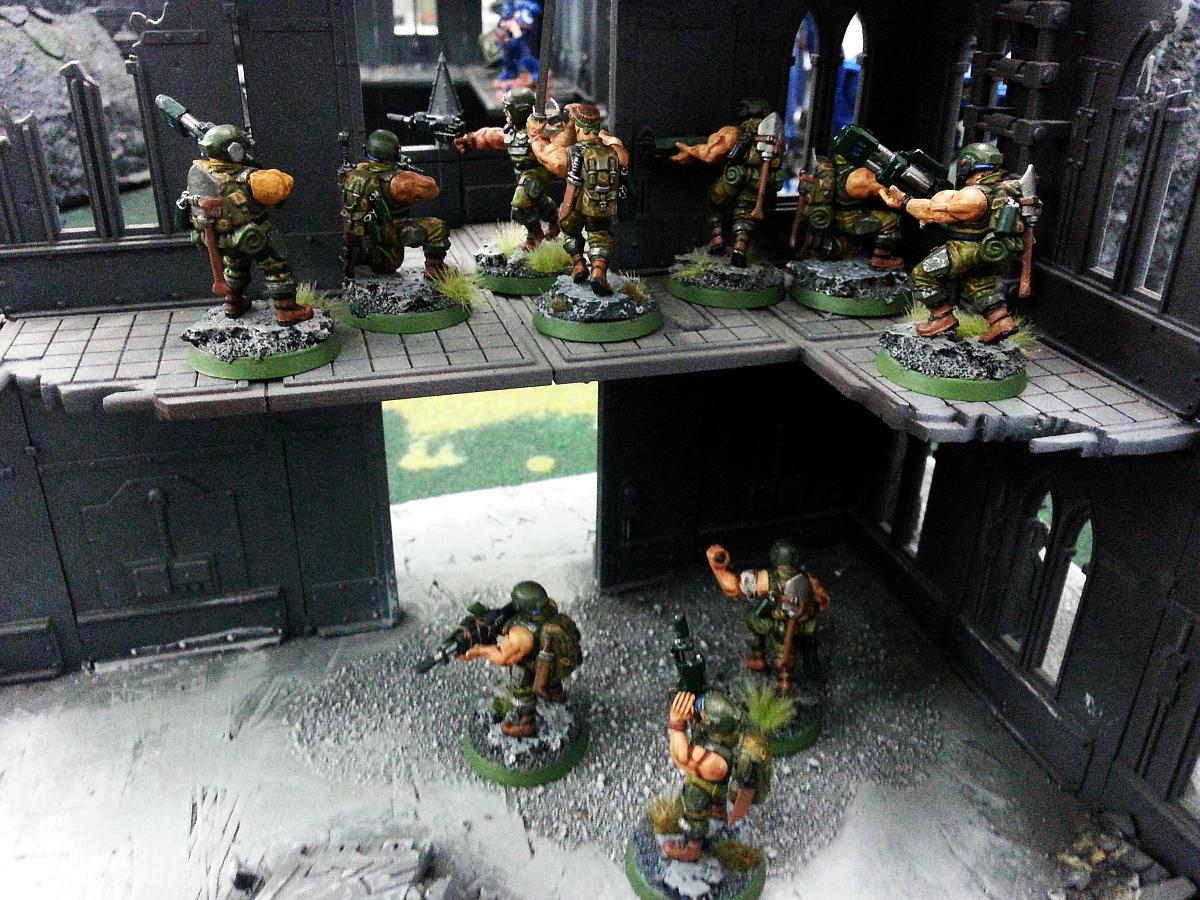 Cadians, Imperial Guard, Space Marines, Ultramarines