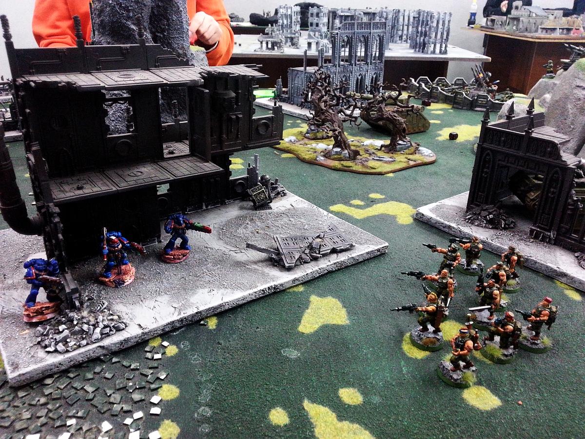 Cadians, Imperial Guard, Space Marines, Ultramarines