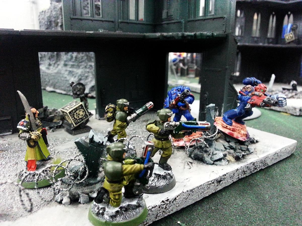 Cadians, Imperial Guard, Space Marines, Ultramarines