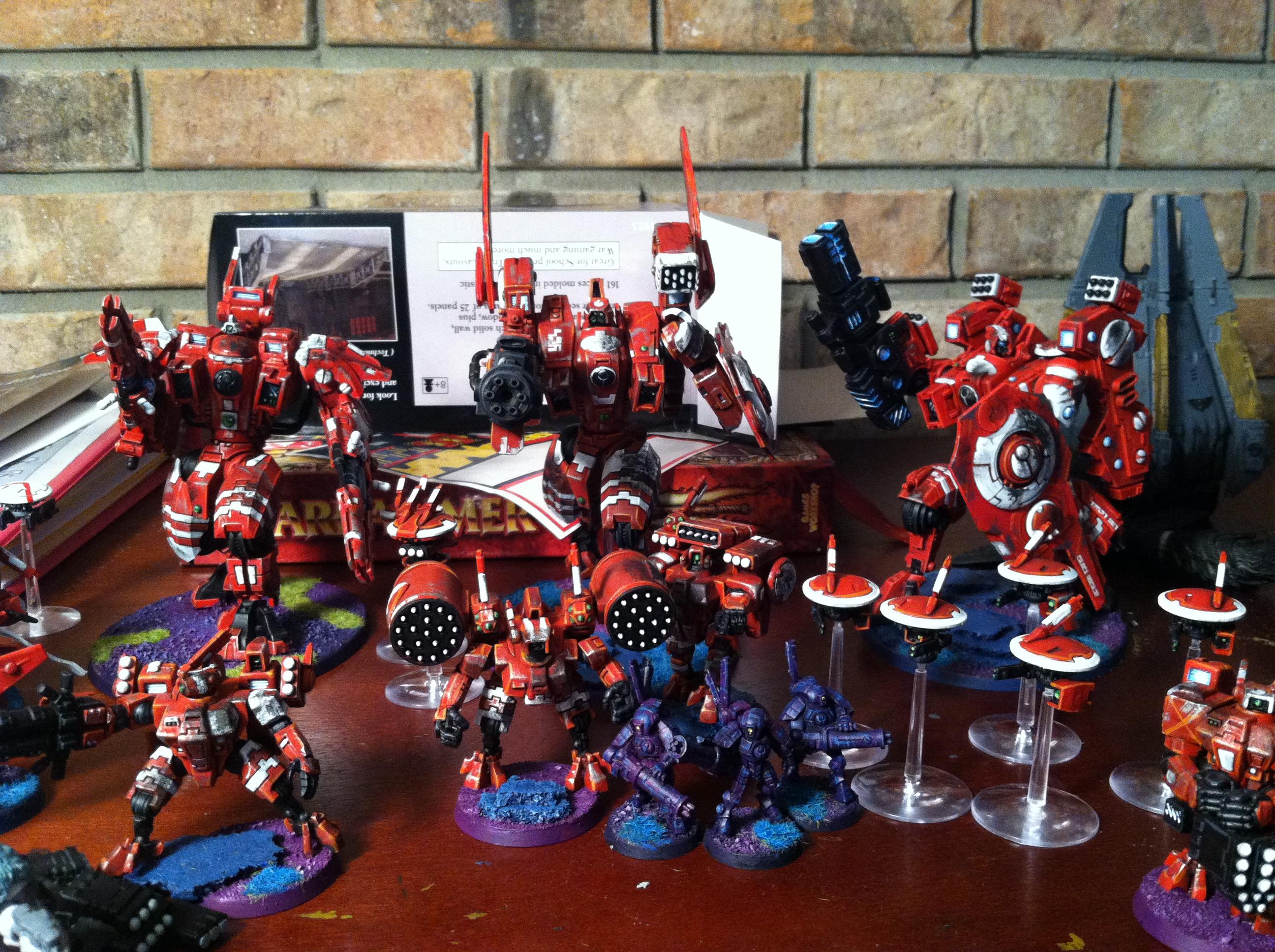 Battle Suits, Conversion, Farsight Enclave, Forge World, Red, Tau