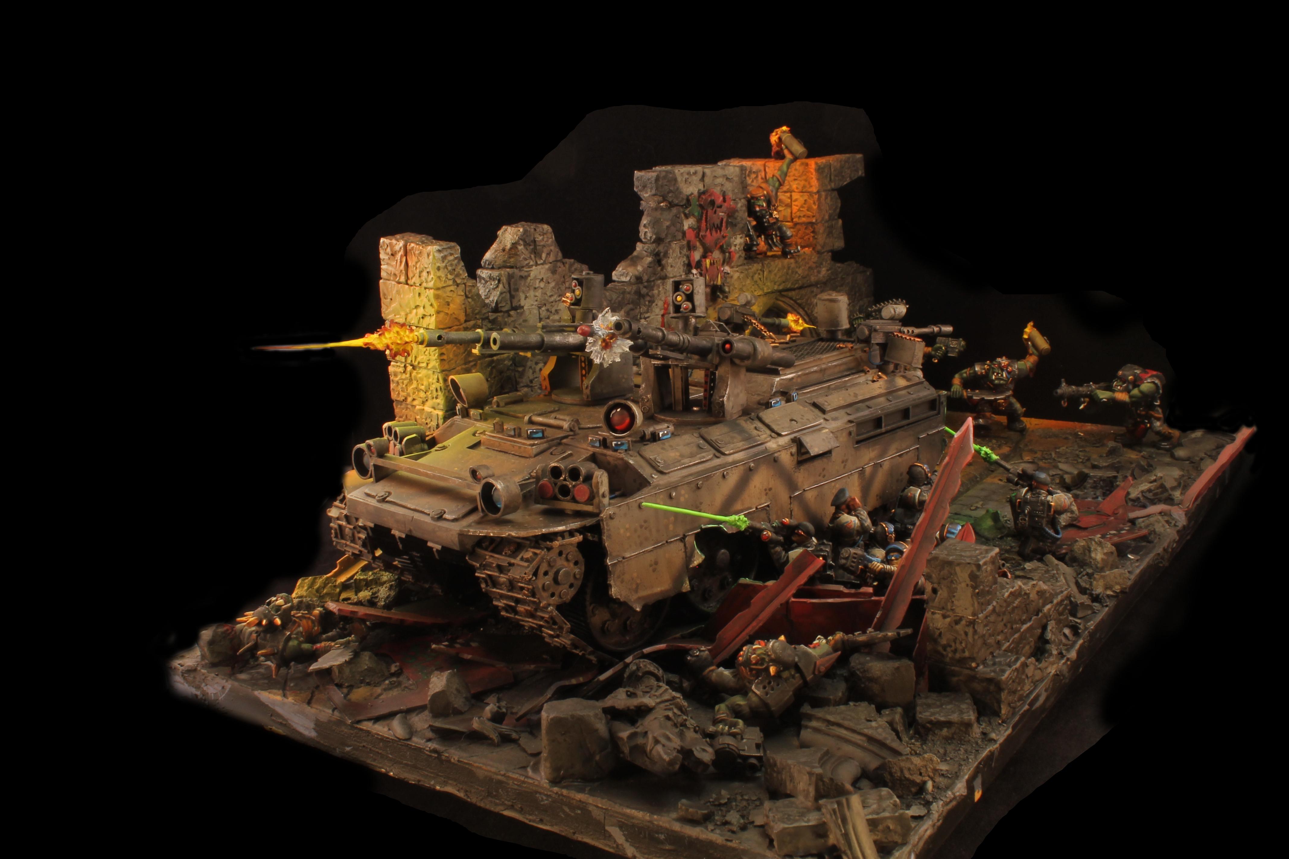 Apc, Diorama, Imperial Guard, Scratch Build
