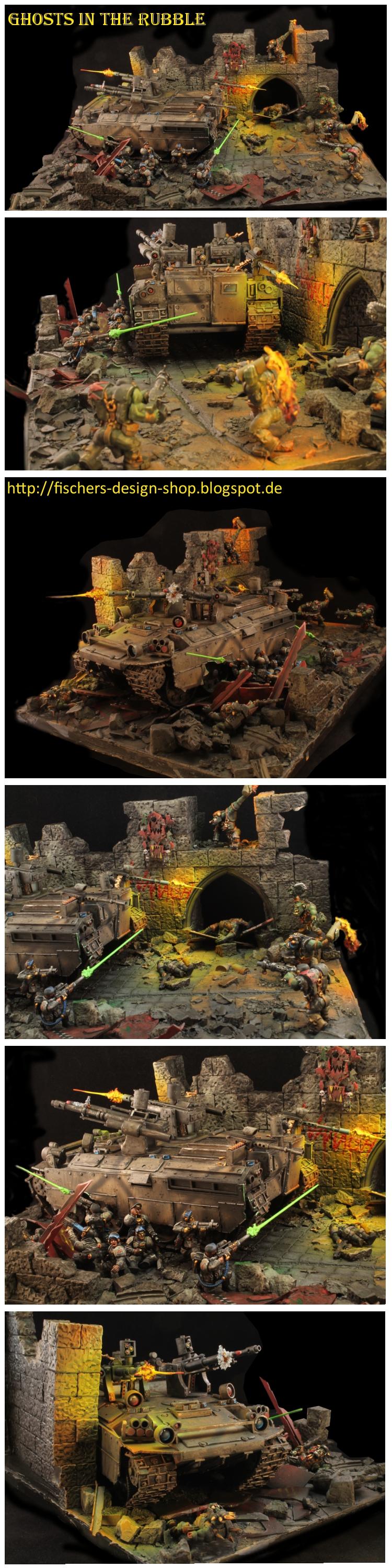 Action, Diorama, Imperial Guard, Orks