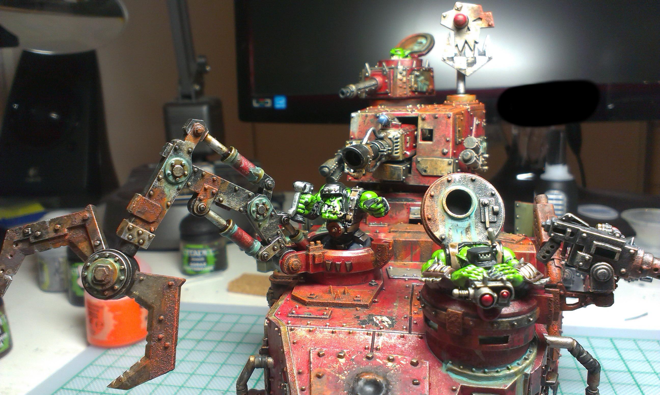 Battlewagon, Custom Base, Ork Battle Wagon, Orks, Warhammer 40,000