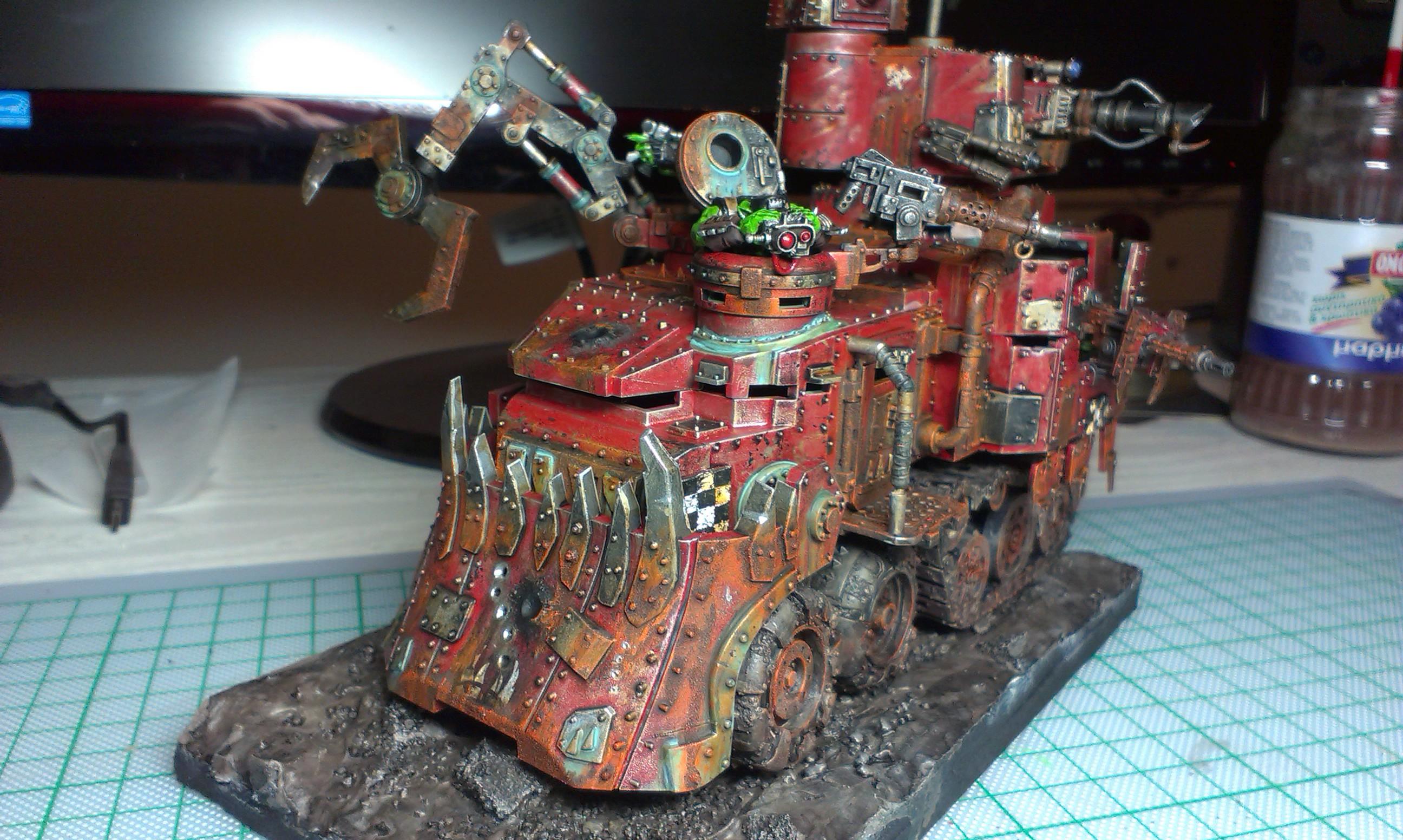 Battlewagon, Custom Base, Ork Battle Wagon, Orks, Warhammer 40,000