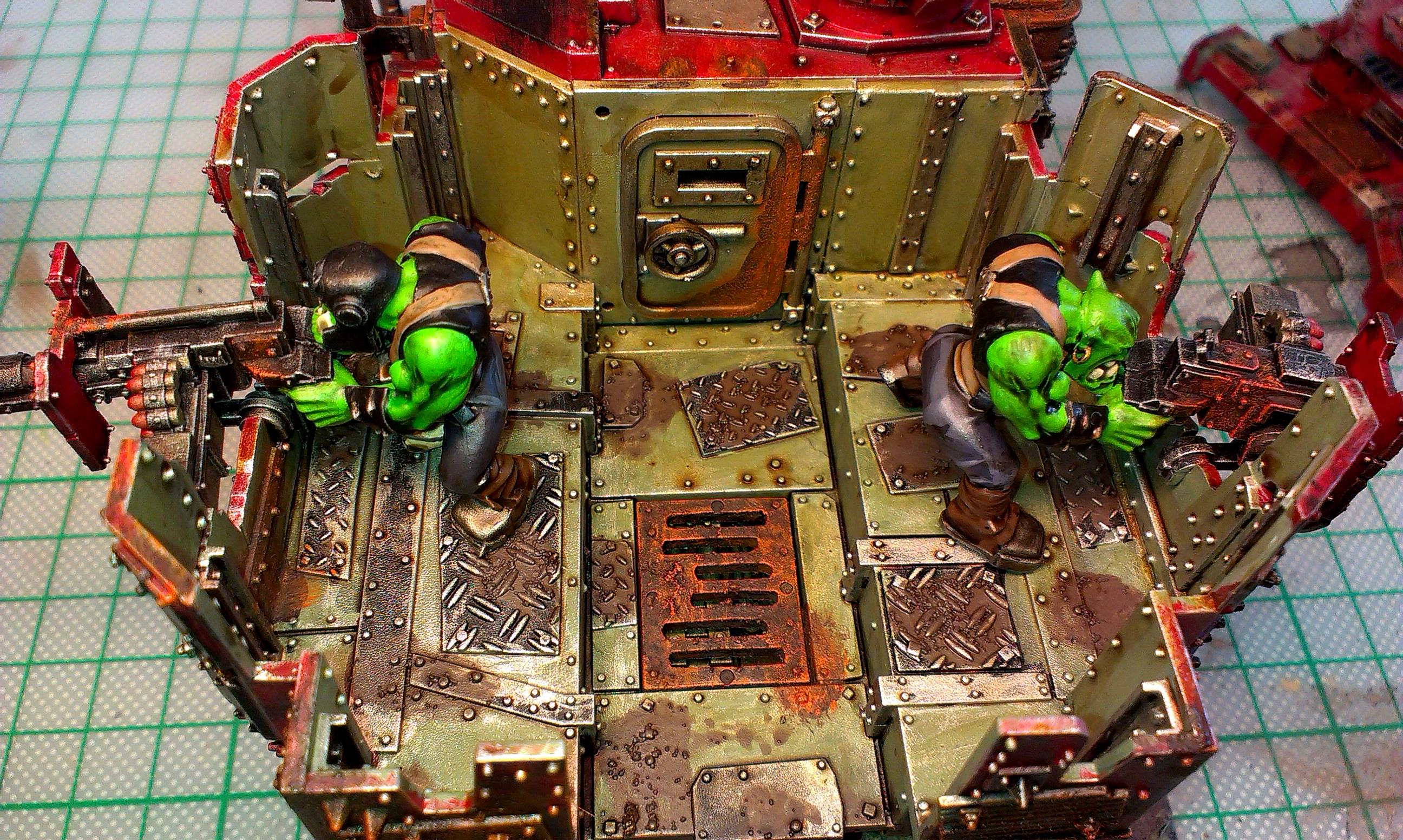 Battlewagon, Custom Base, Ork Battle Wagon, Orks, Warhammer 40,000