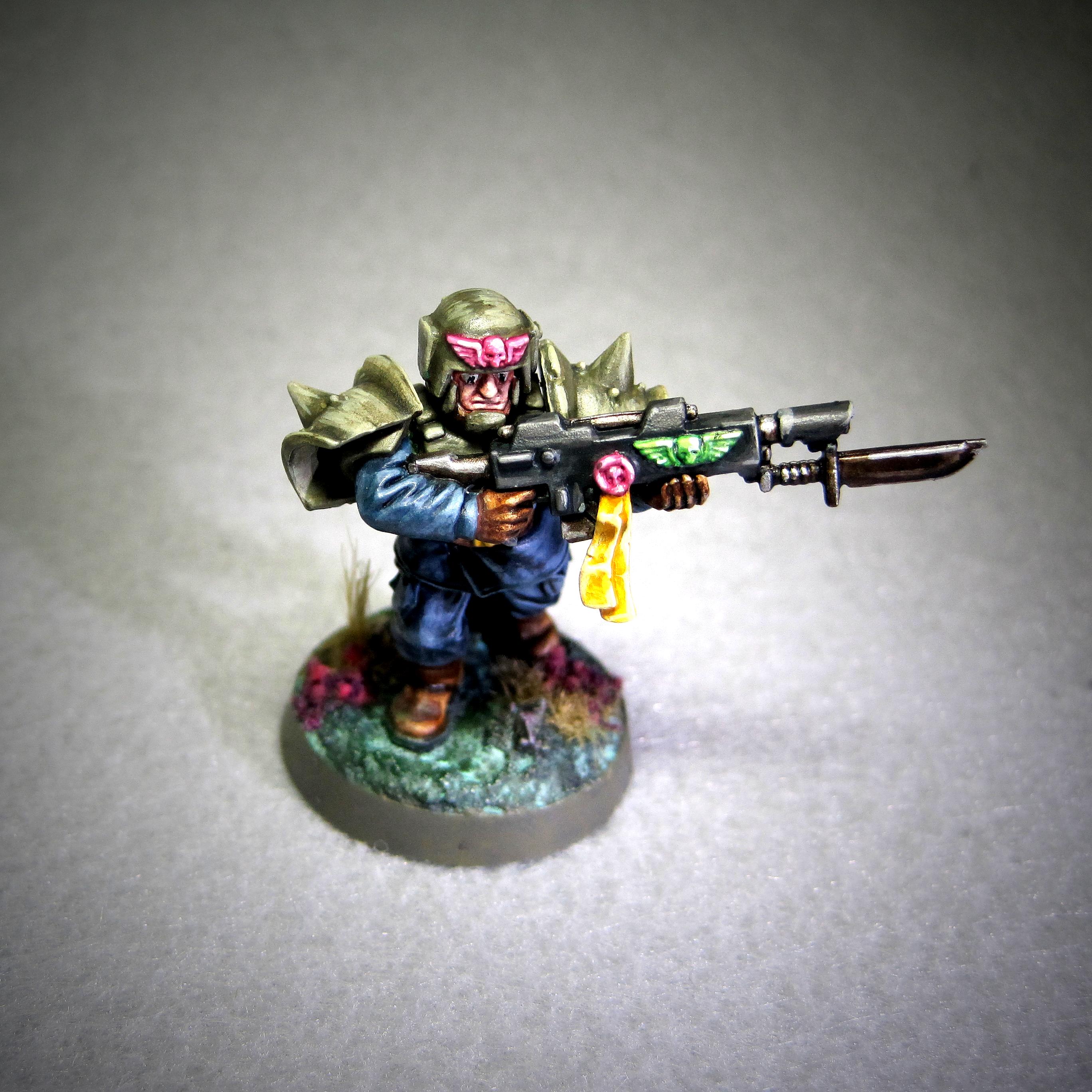 Imperial Guard, Inducted, Inquisitor, Red Shirt, Shoulder Pads, Veteran, Warhammer 40,000
