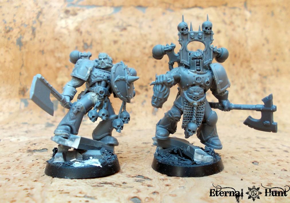 Berserkers, Chaos, Chaos Space Marines, Chosen, Conversion, Khorne, Khorne's Eternal Hunt, Kitbash, Warhammer 40,000, Work In Progress, World Eaters