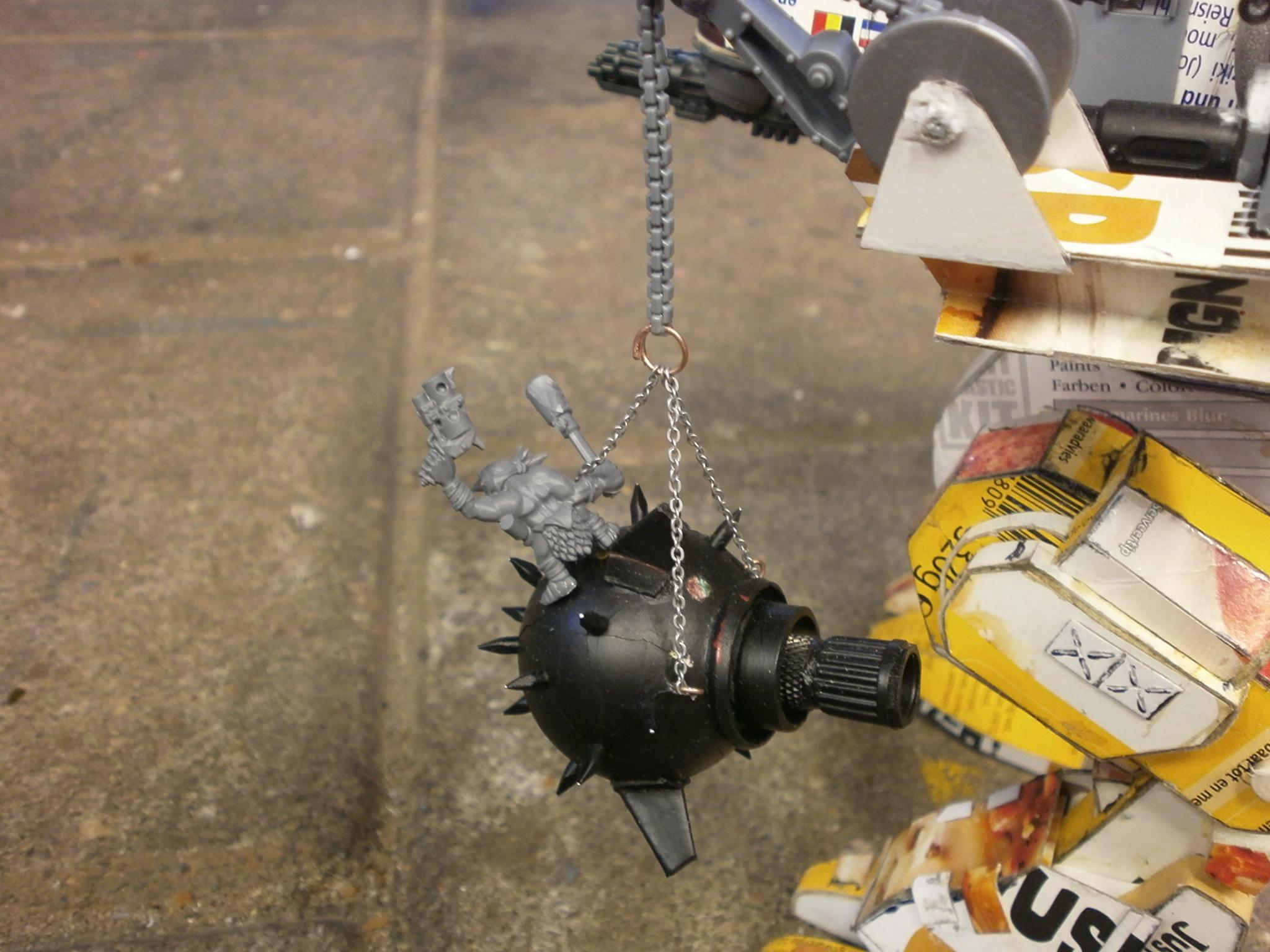 I came in like (rokkit powered) wreeeeeckin' ball! it's a bouncing ball with nails jammed in to it