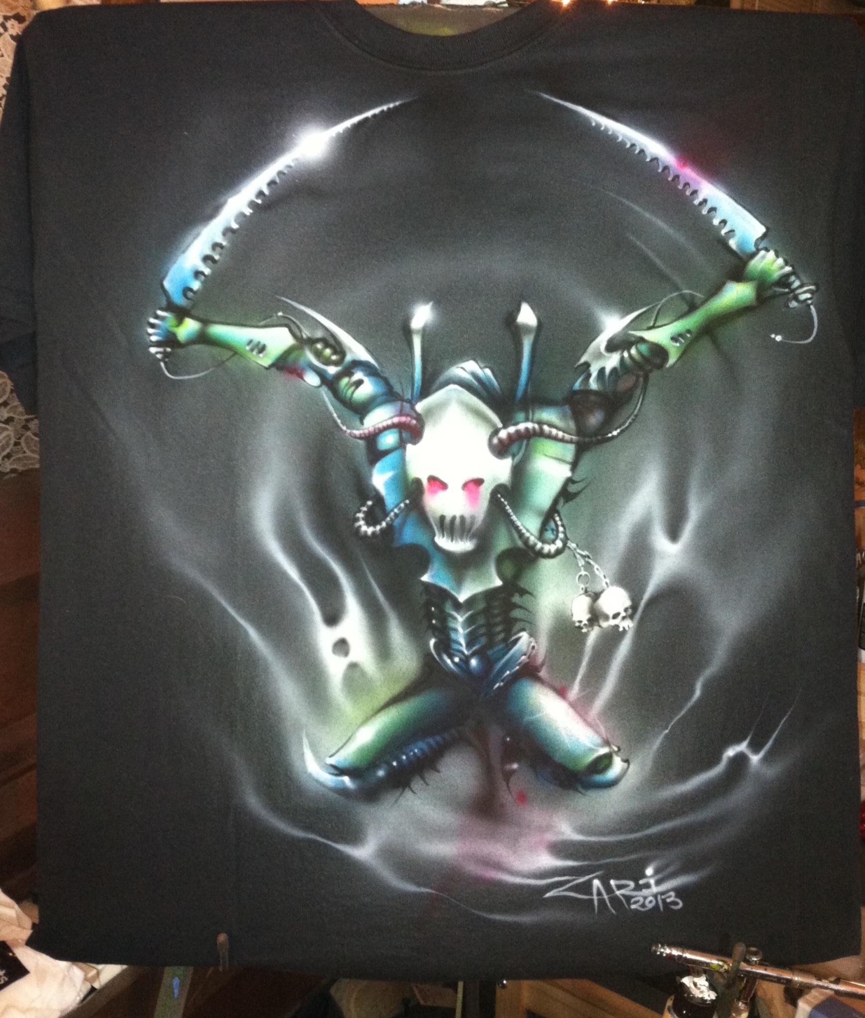 Airbrushed Tshirt, Drazhar, Warhammer 40,000